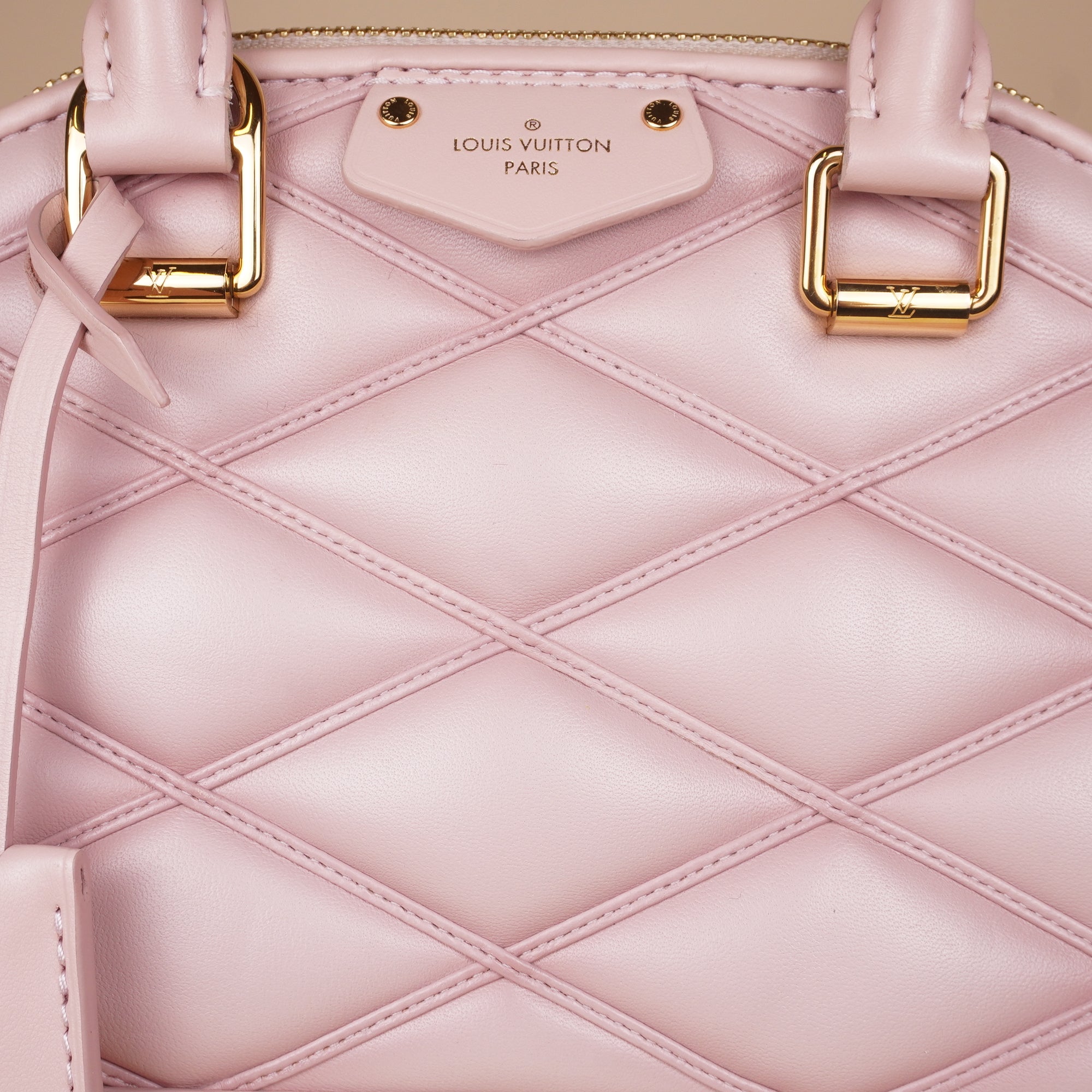 PRE-OWNED LV Lambskin Malletage Alma BB Rosabella