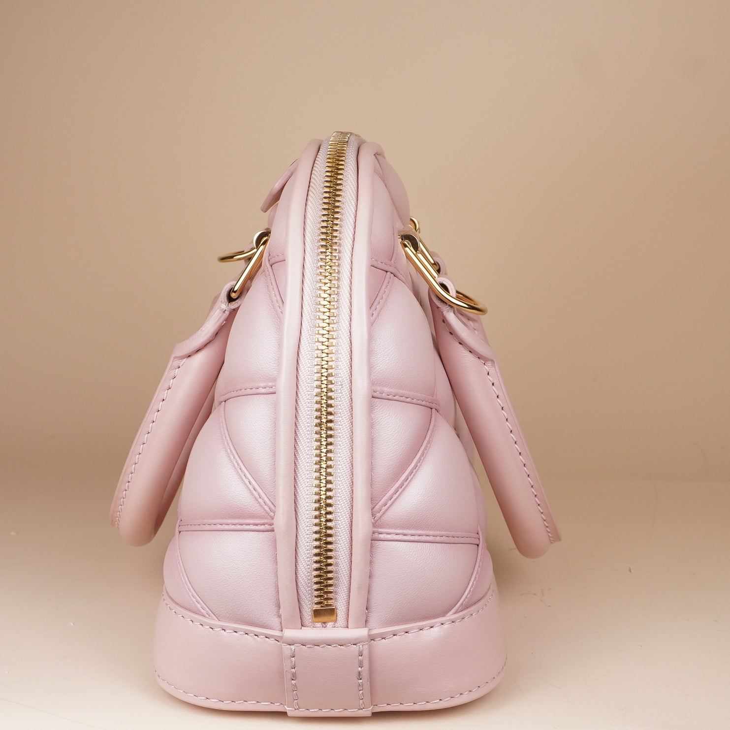 PRE-OWNED LV Lambskin Malletage Alma BB Rosabella
