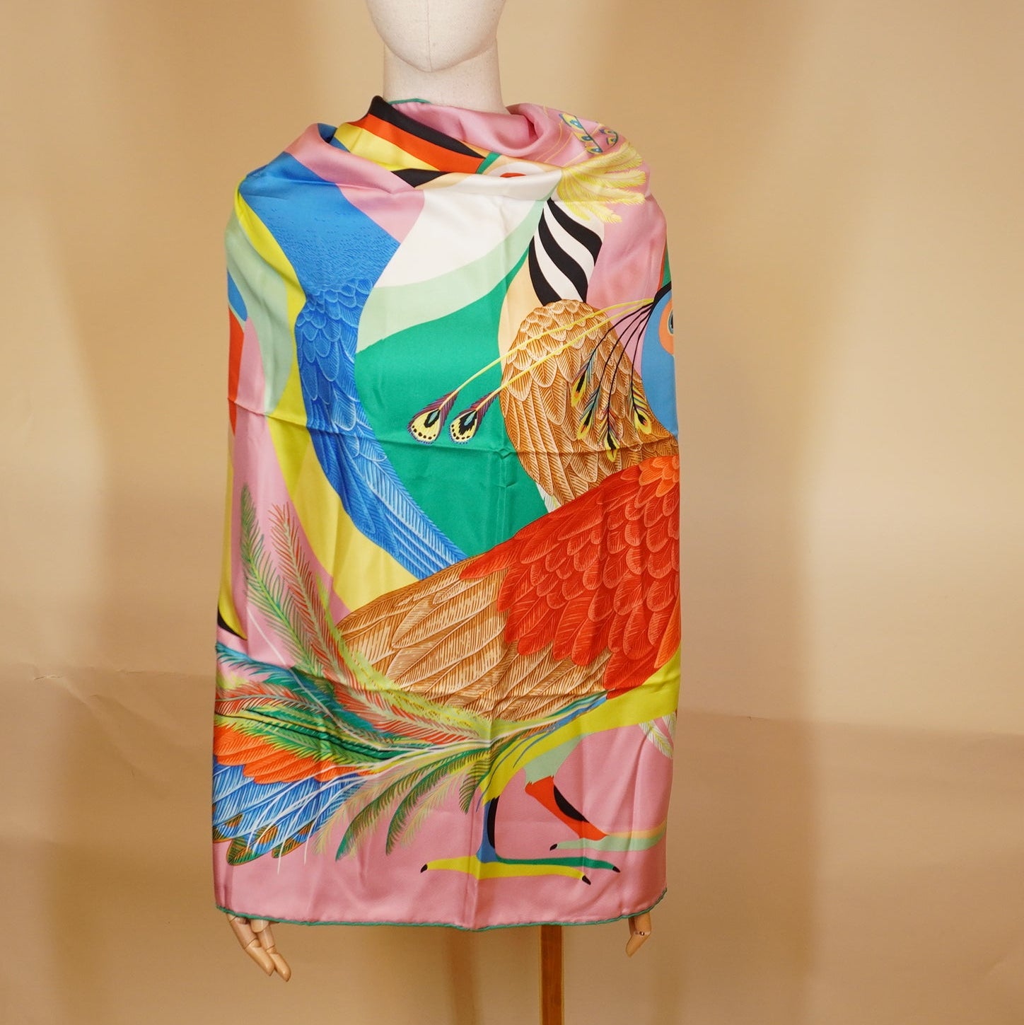 PRE-OWNED Toucans de Paradis Silk Scarf