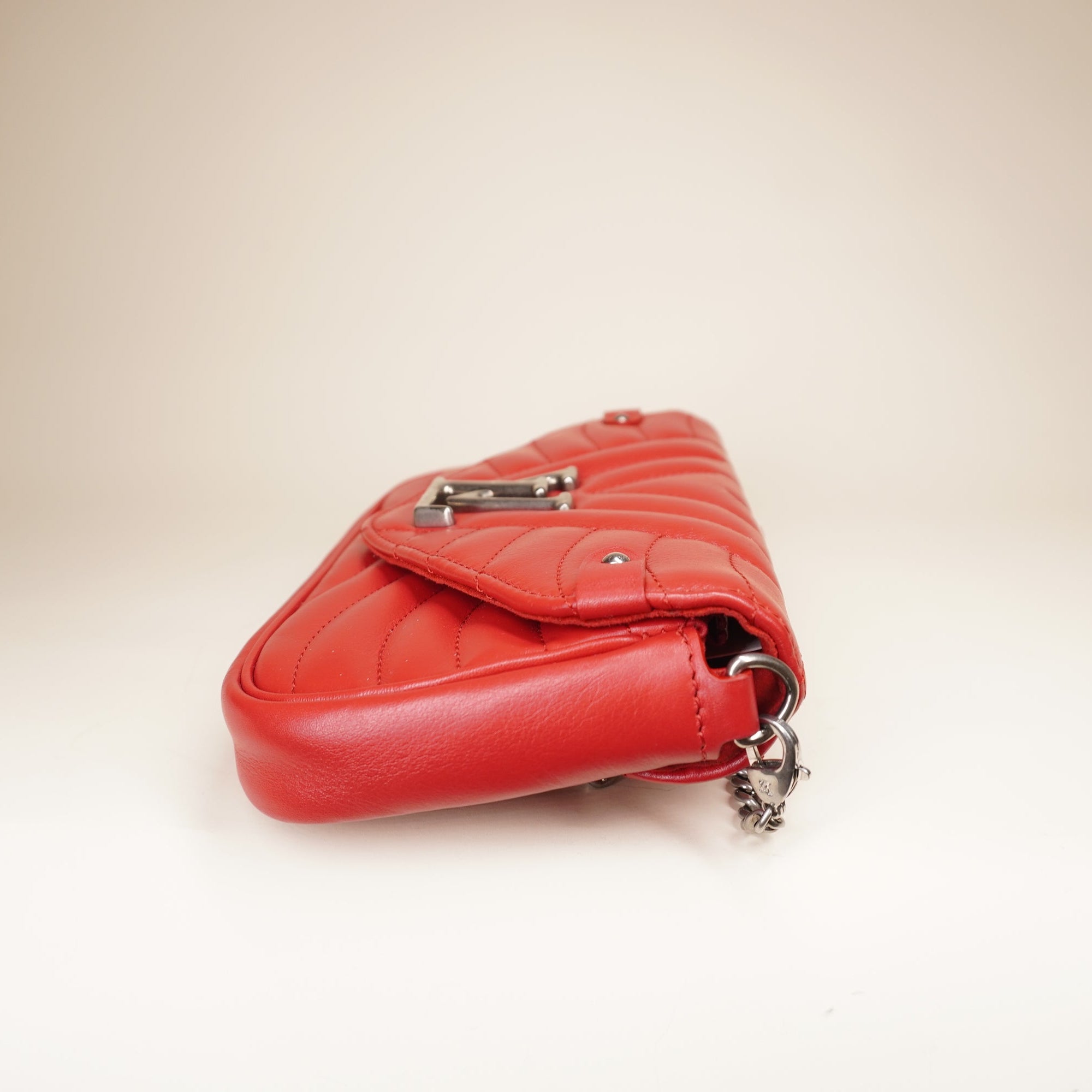 PRE-OWNED LV  Calfskin New Wave Red Leather Shoulder Bag