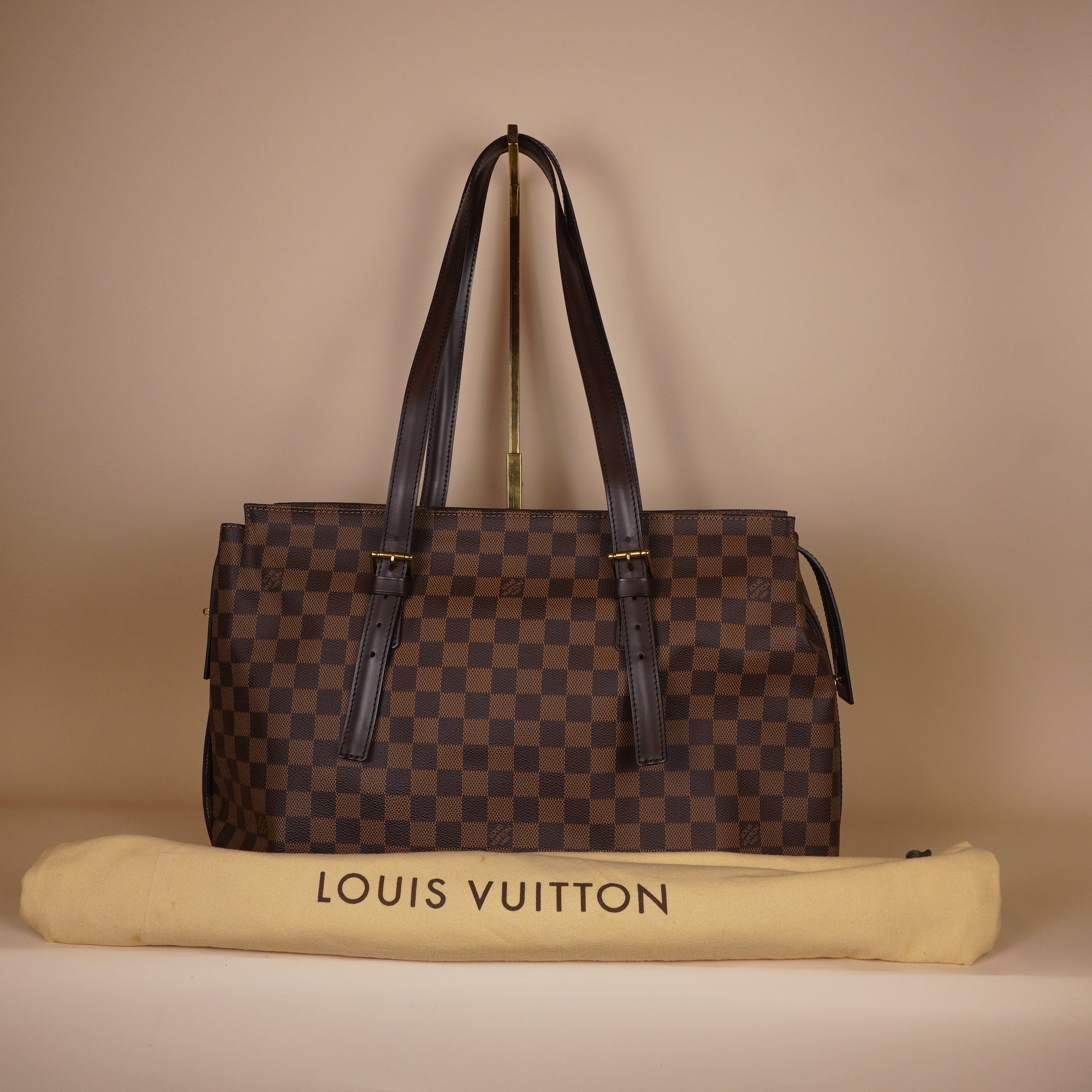 PRE-OWNED LV Damier Ebene Canvas Chelsea Tote Bag