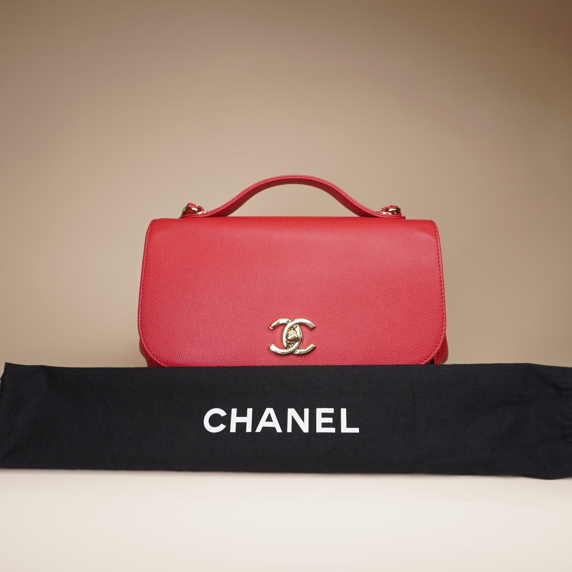 CC Affinity Small Pink Caviar Leather Top Handle Shoulder Bag