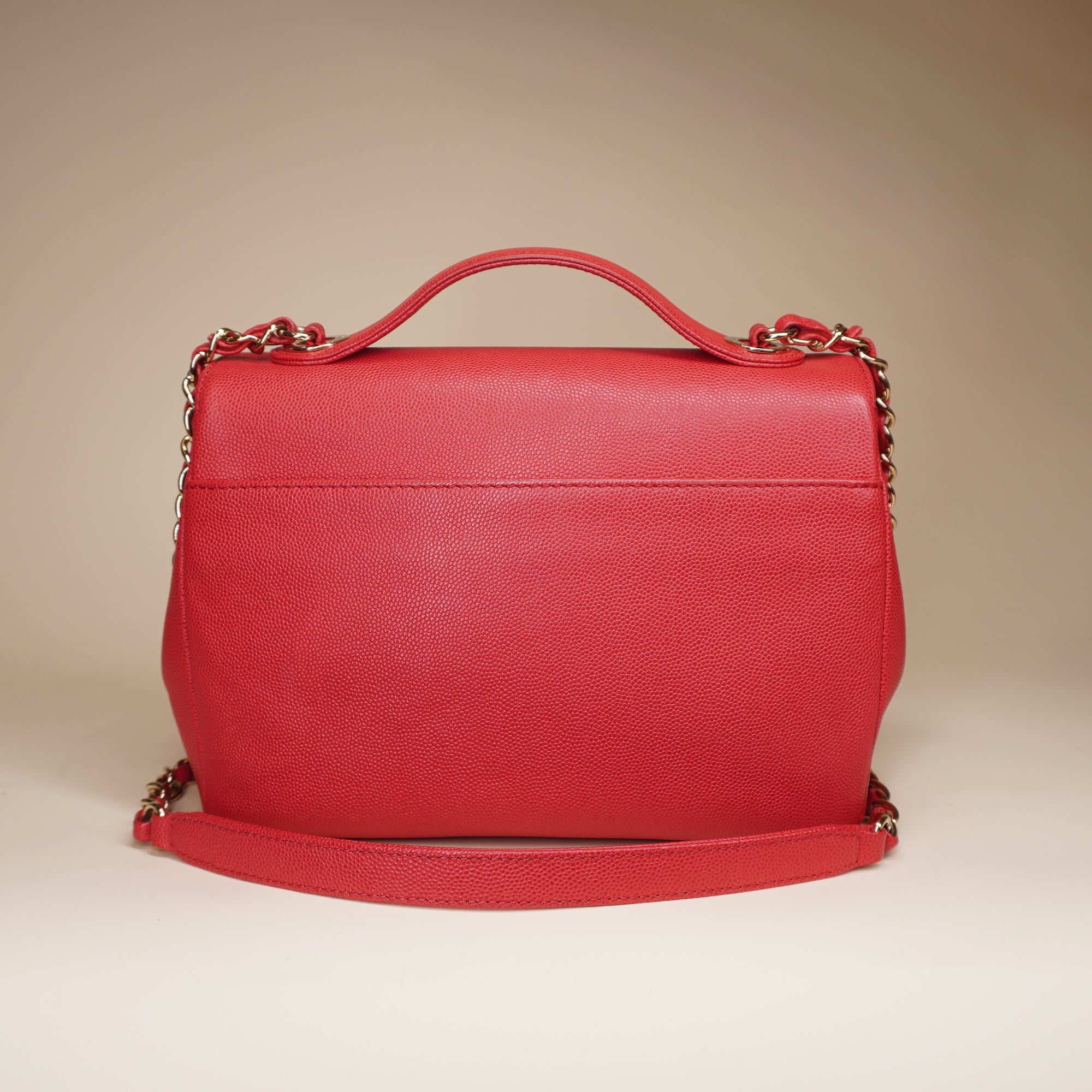 CC Affinity Small Pink Caviar Leather Top Handle Shoulder Bag