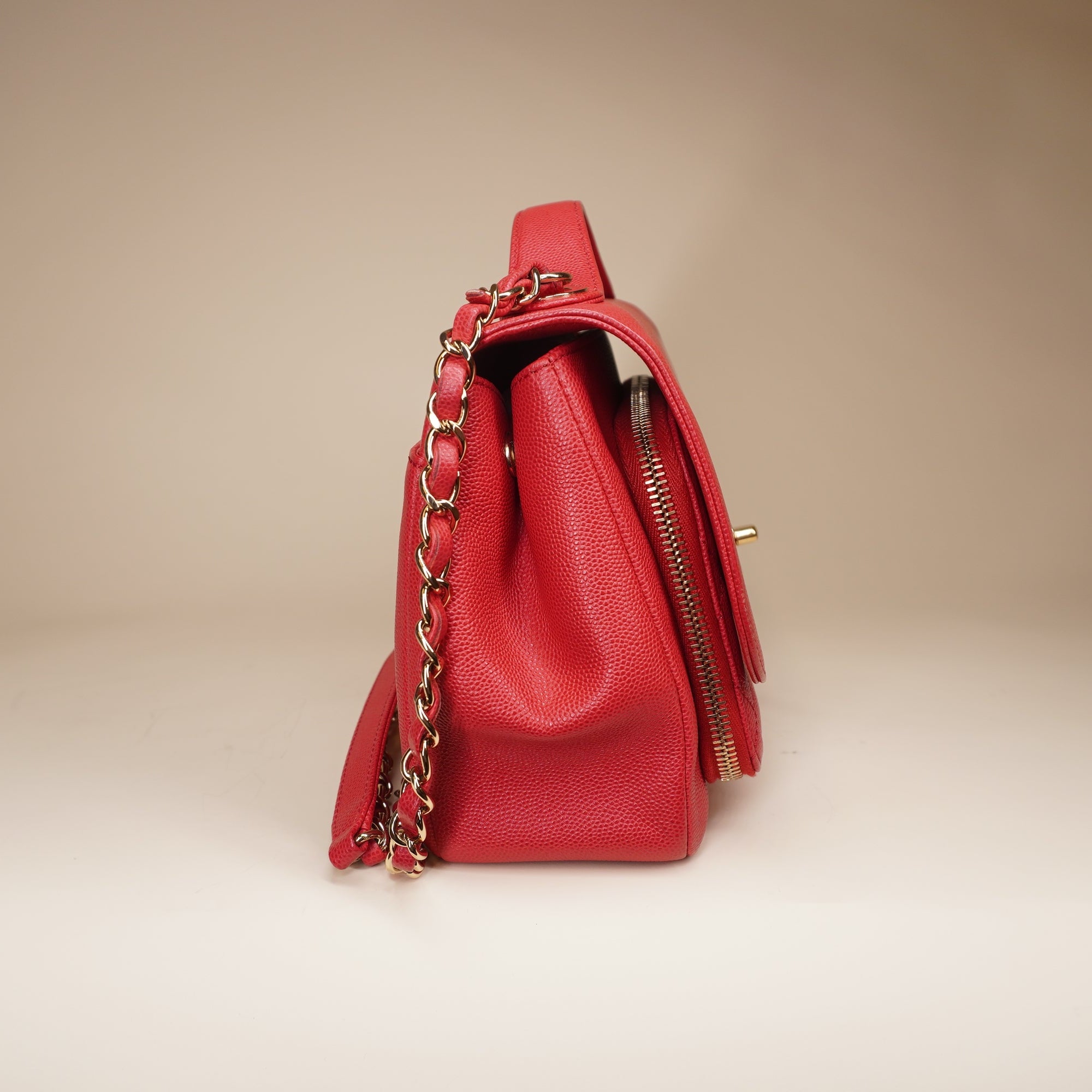 CC Affinity Small Pink Caviar Leather Top Handle Shoulder Bag