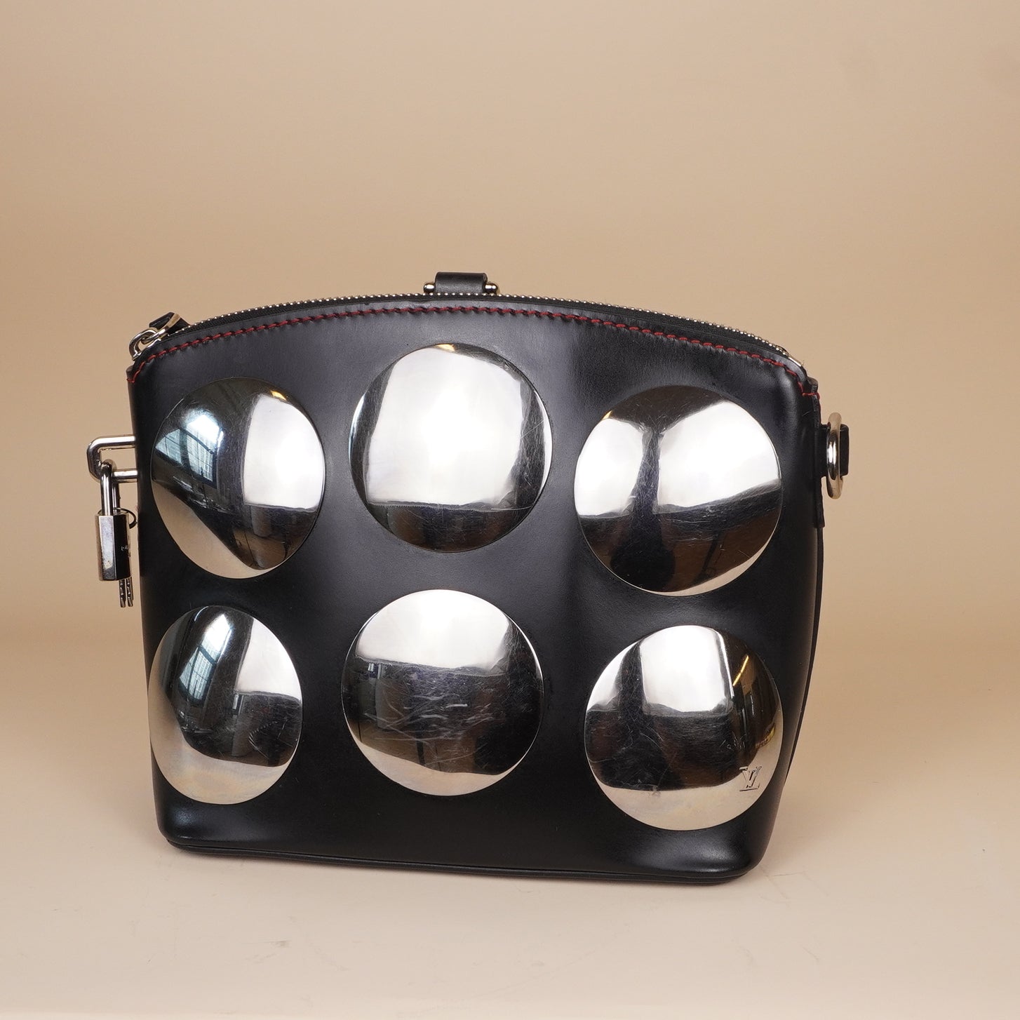 PRE-OWNED LV Suhari Mini Lockit Hand Bag Black