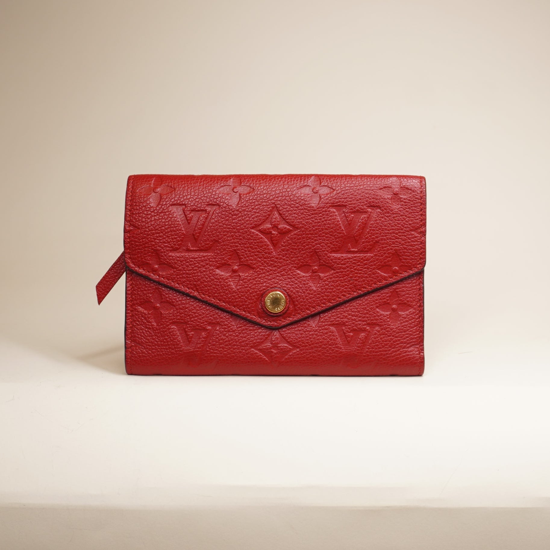 PRE-OWNED LV Cherry Empreinte Compact Curieuse Wallet