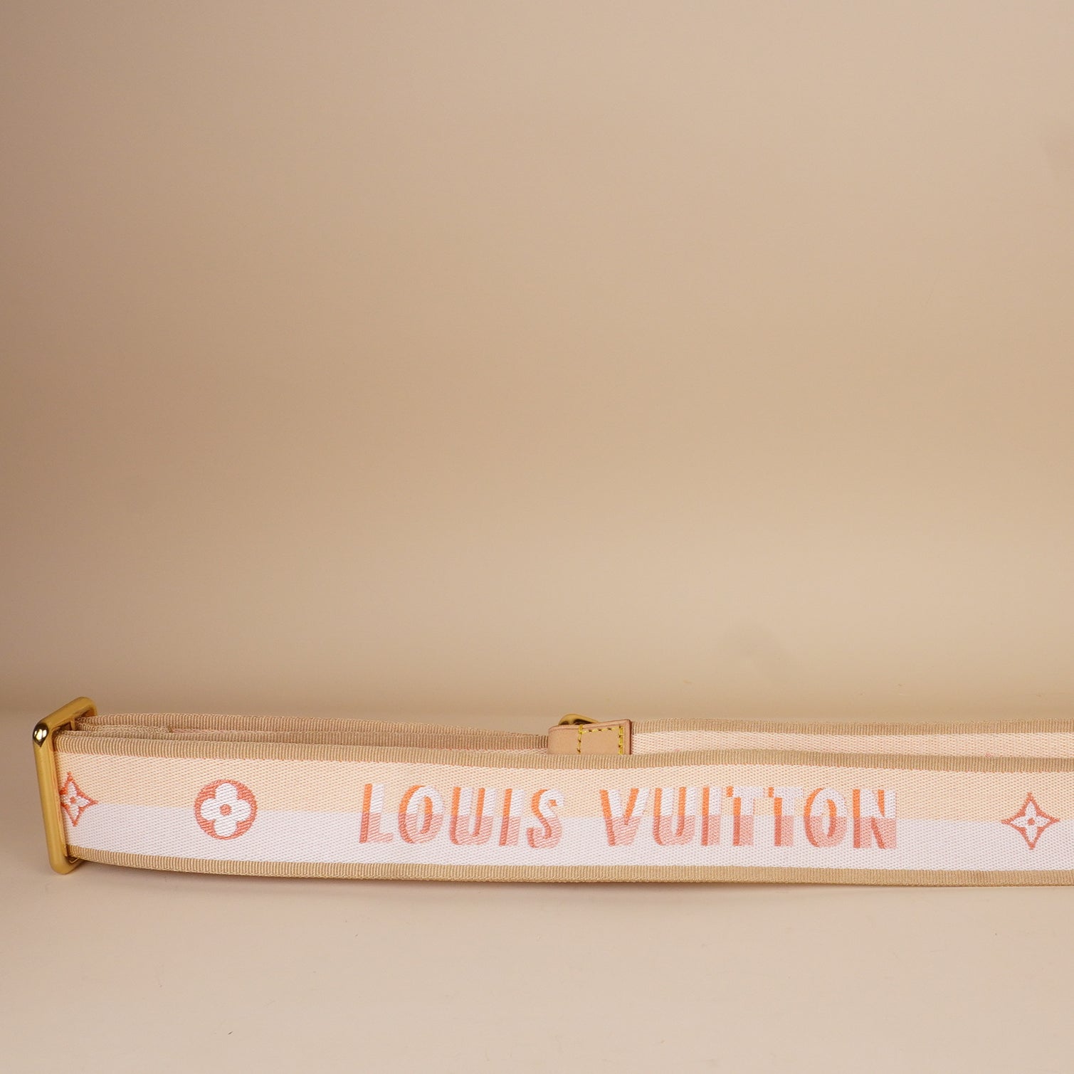 PRE-OWNED LV Jacquard Speedy Bandouliere 20 Shoulder Strap Pink Orange