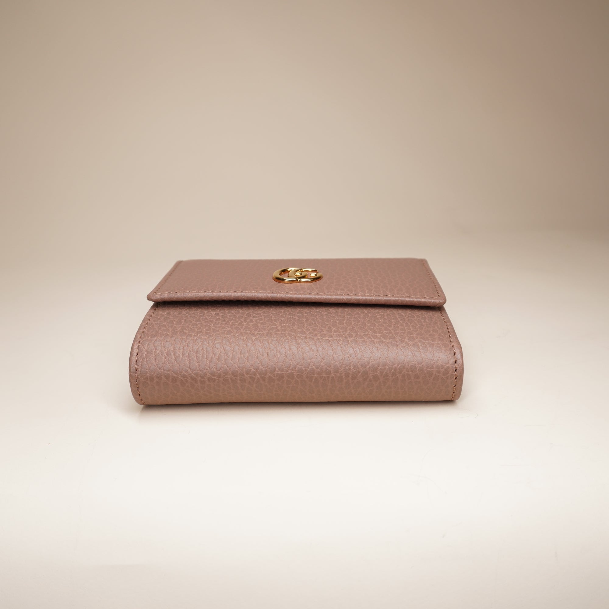 GG Pink Leather Trifold Wallet