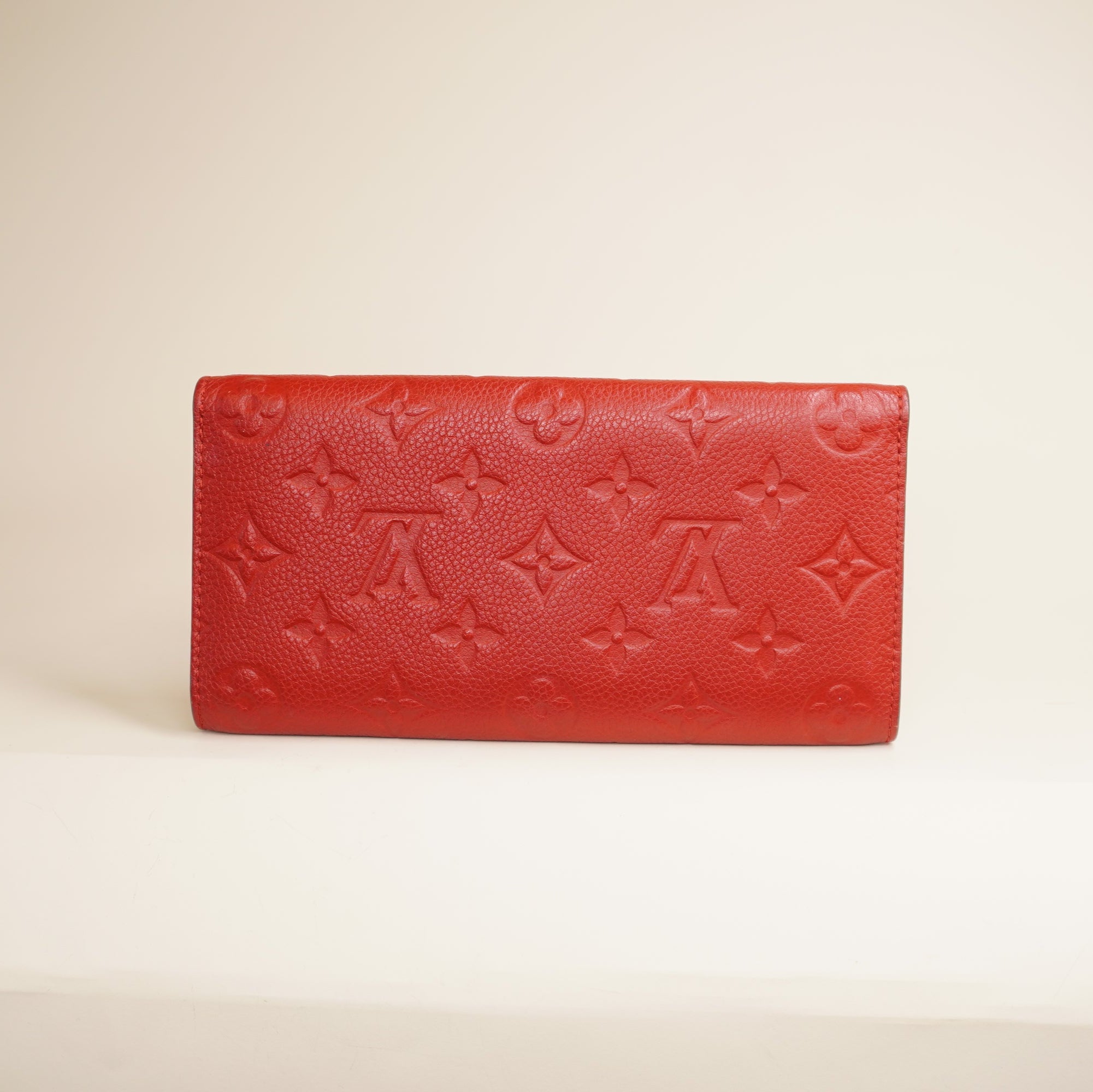 PRE-OWNED LV Monogram Empreinte Cerise Josephine Wallet