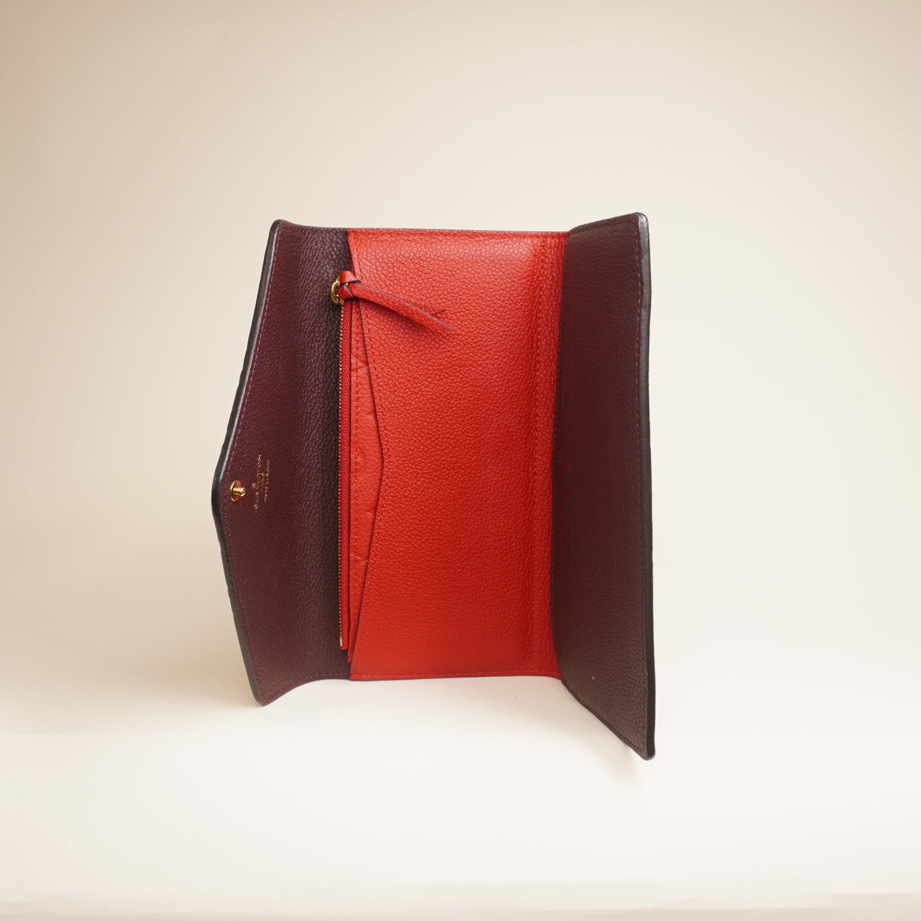 PRE-OWNED LV Monogram Empreinte Cerise Josephine Wallet