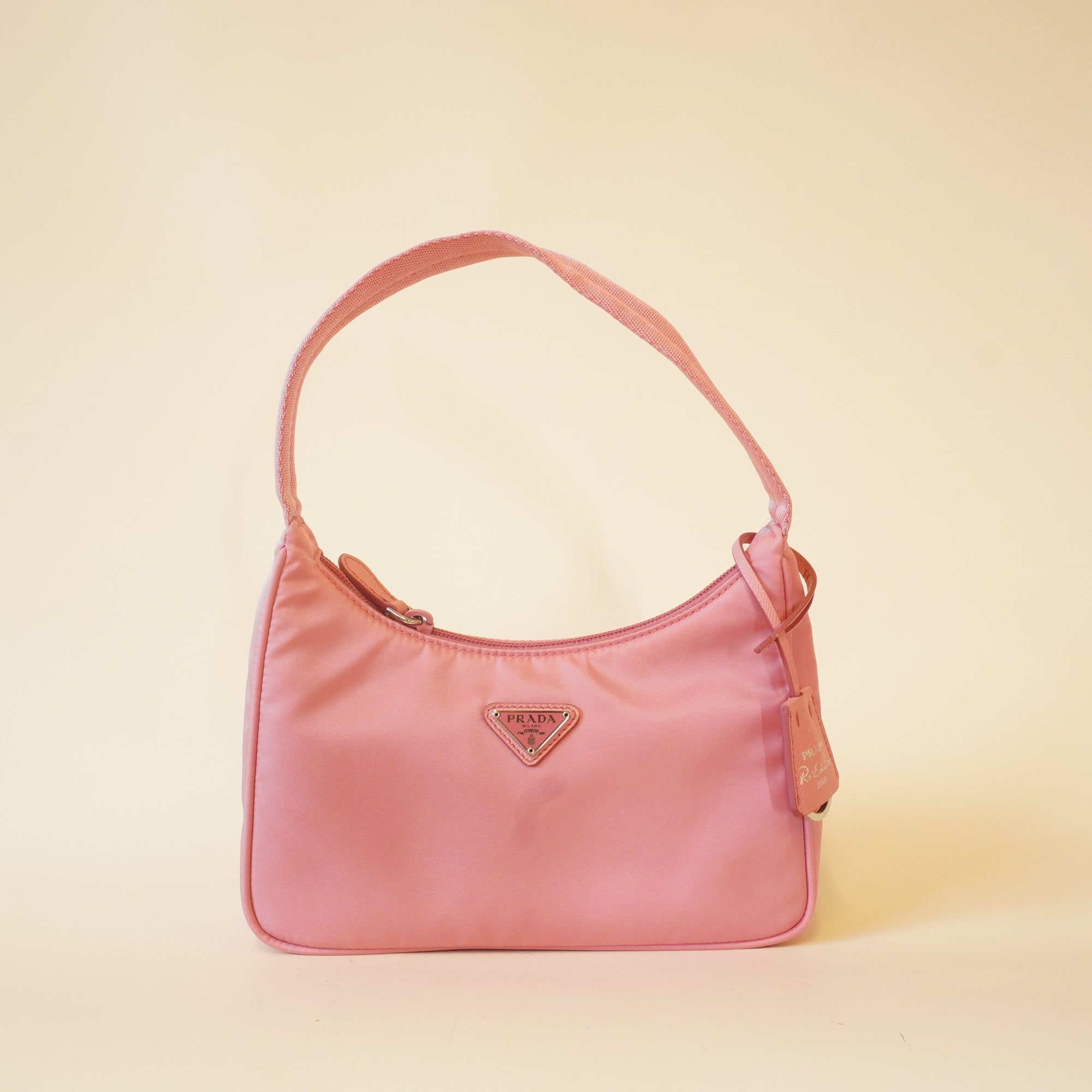PRE-OWNED Tessuto Nylon Saffiano Mini Re-Edition 2000 Bag