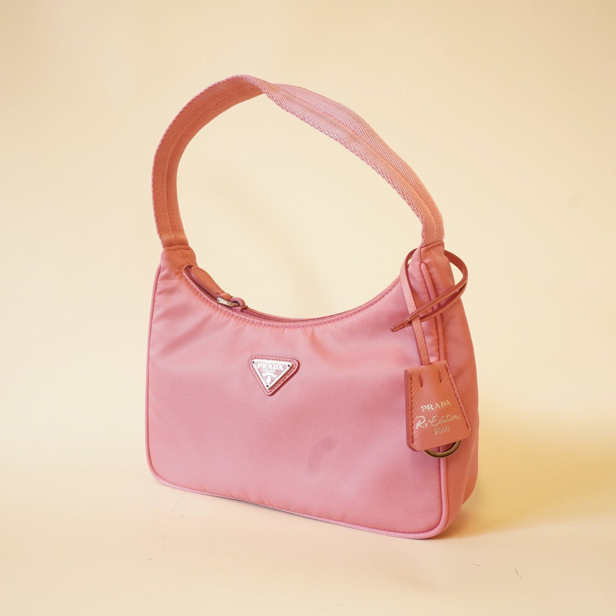 PRE-OWNED Tessuto Nylon Saffiano Mini Re-Edition 2000 Bag