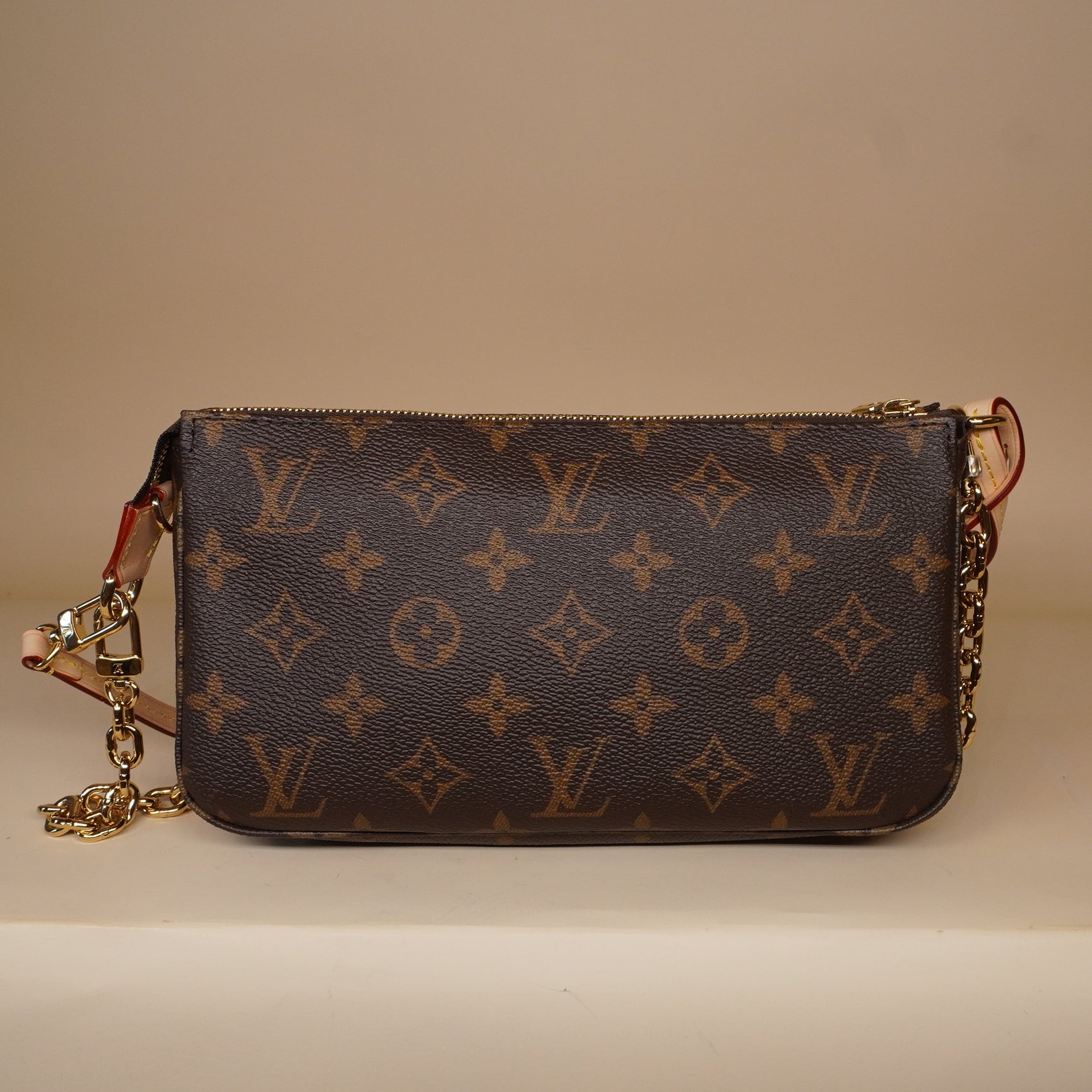 PRE-OWNED LV Monogram Chain Pochette Accessories