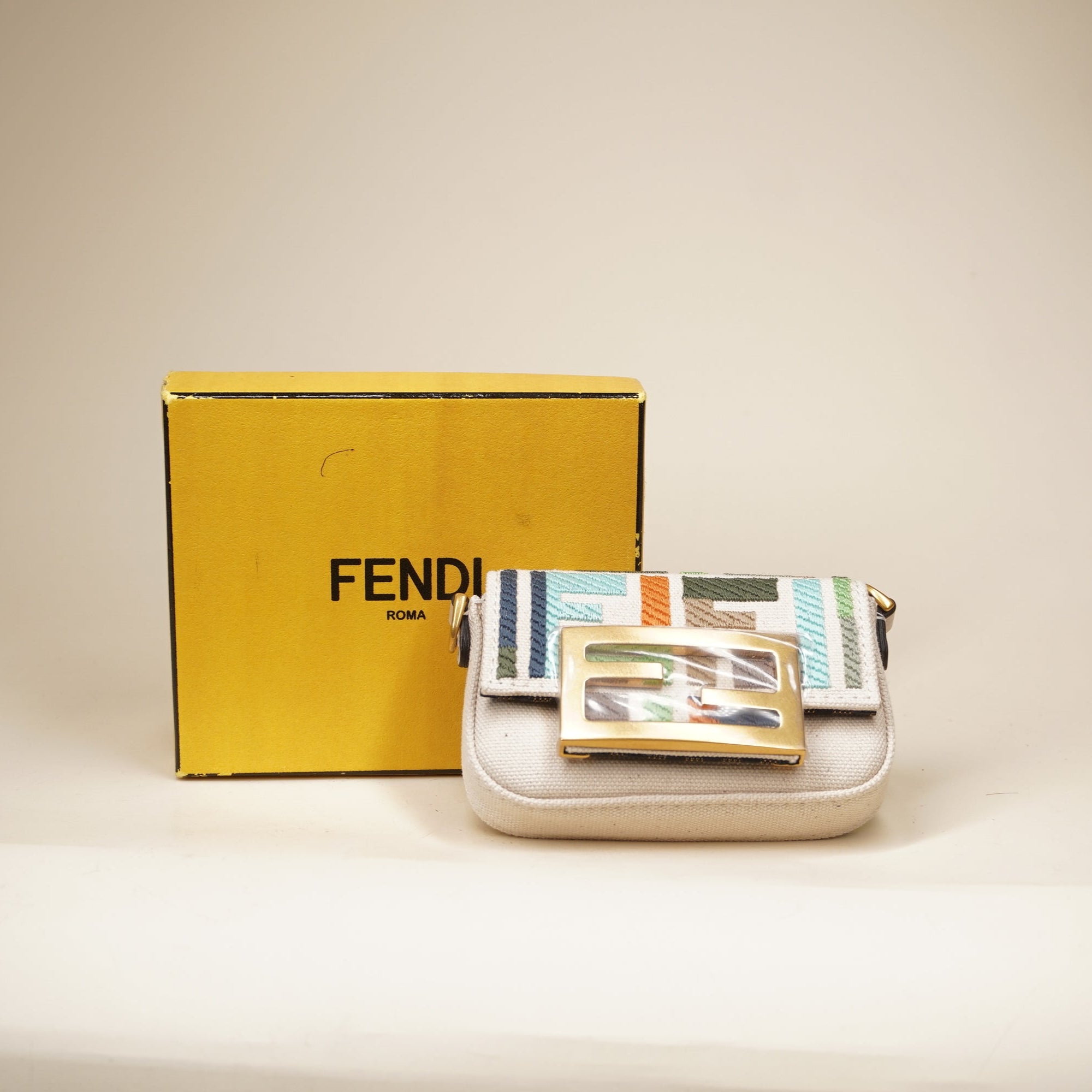 PRE-OWNED  Baguette Multicolor Mini Crossbody Bag