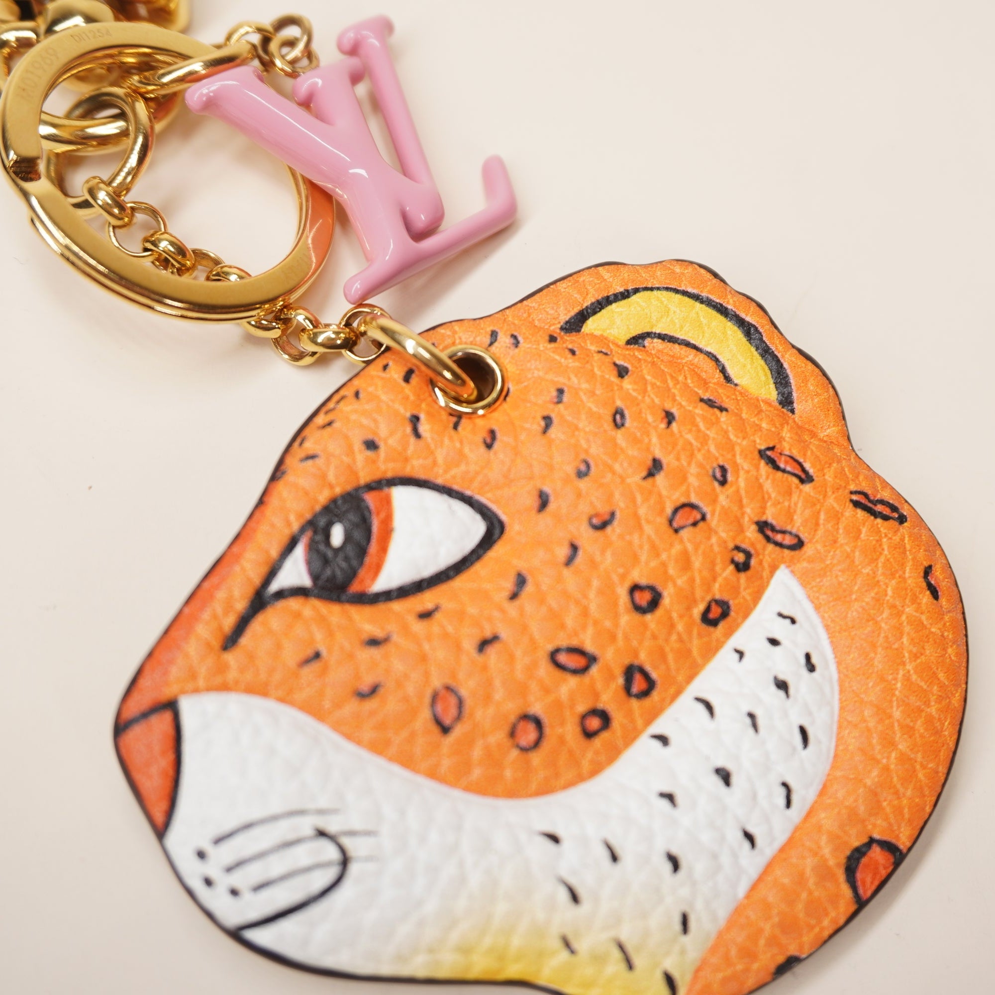 PRE-OWNED LV x Sun Yitian Leopard Key Holder And Bag Charm