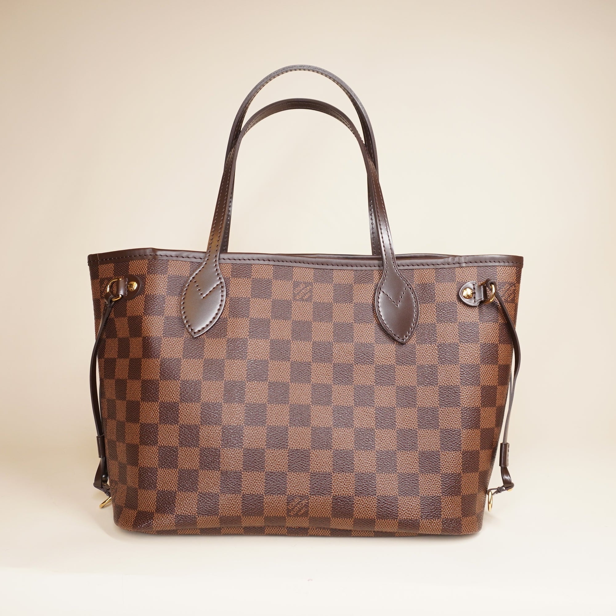 PRE-OWNED LV Damier Ebene Neverfull PM Shoulder Bag