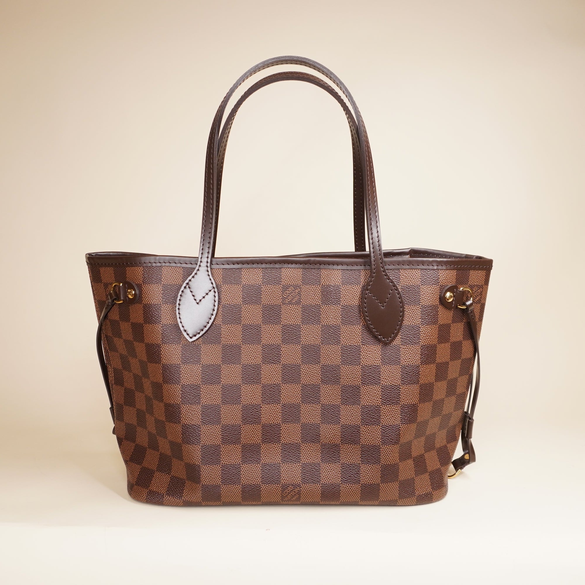 PRE-OWNED LV Damier Ebene Neverfull PM Shoulder Bag