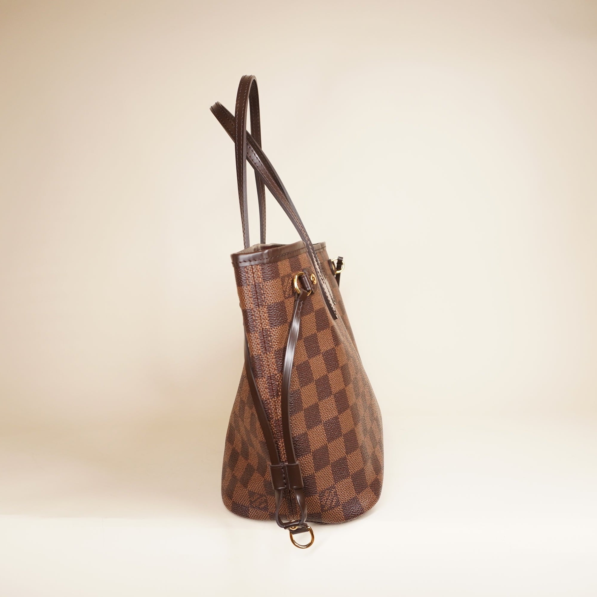 PRE-OWNED LV Damier Ebene Neverfull PM Shoulder Bag