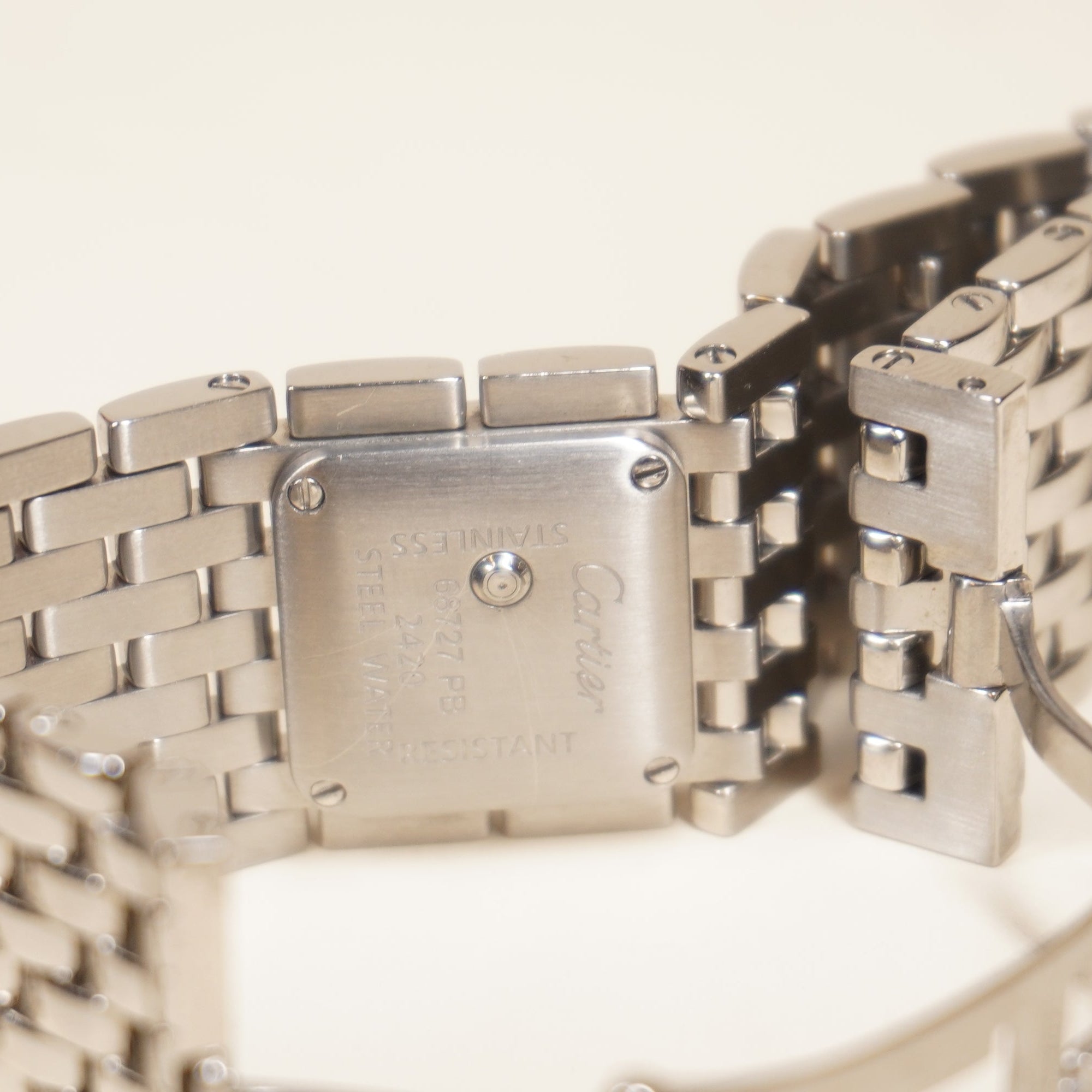 PRE-OWNED Ruban Wrist Watch Silver Blue Shell SS