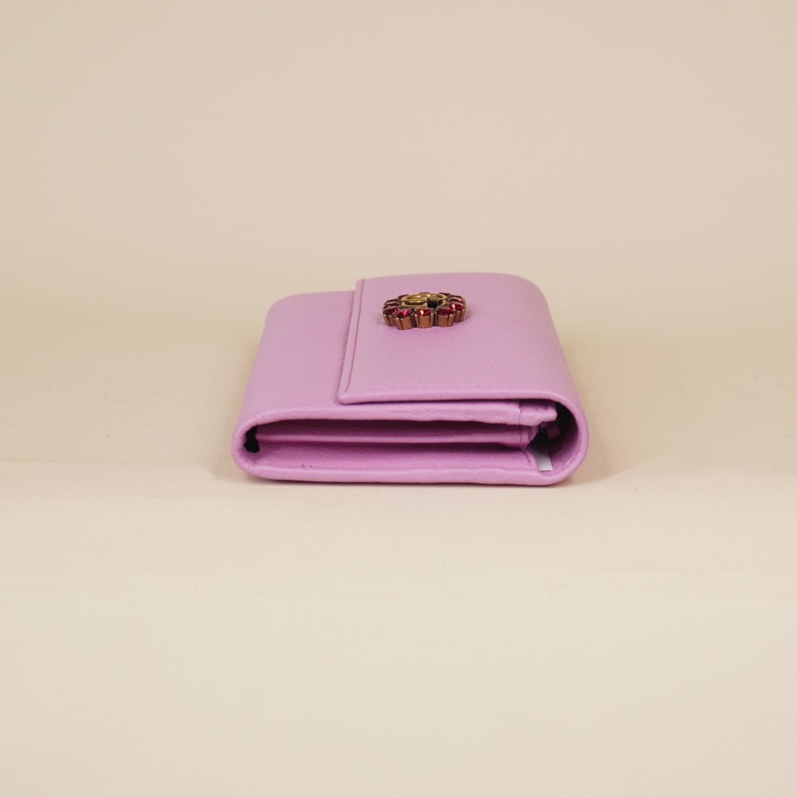 PRE-OWNED Marmont Leather Purple Long Wallet
