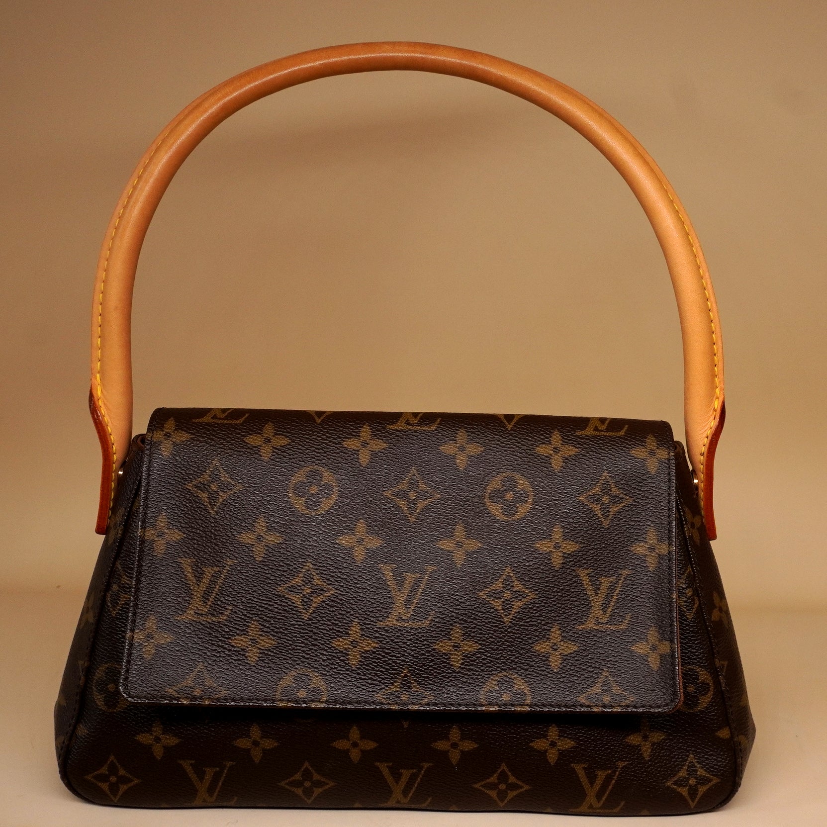 PRE-OWNED LV Monogram Canvas Mini Looping Bag