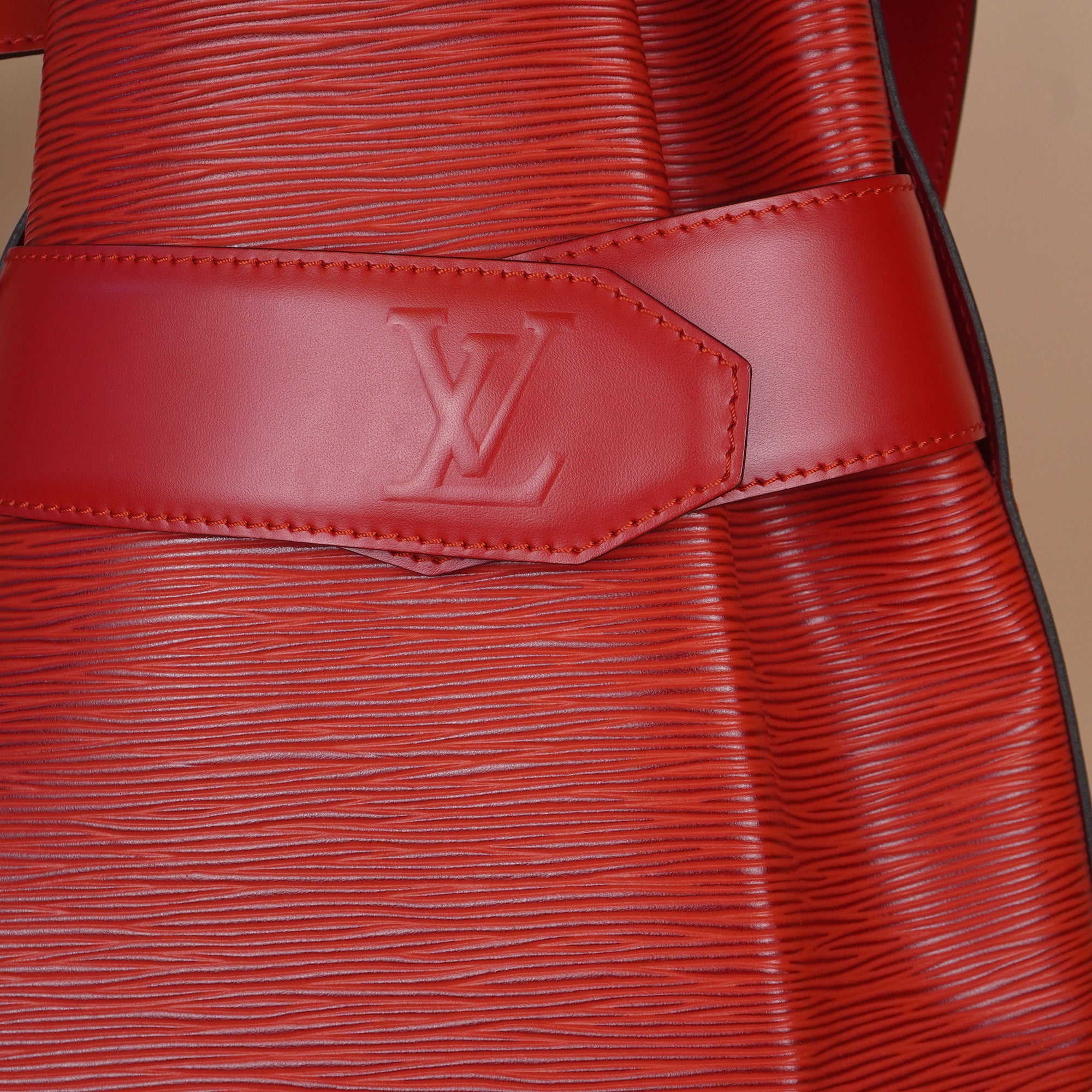 PRE-OWNED LV Epi Leather Sac de Paul Shoulder Bag Red