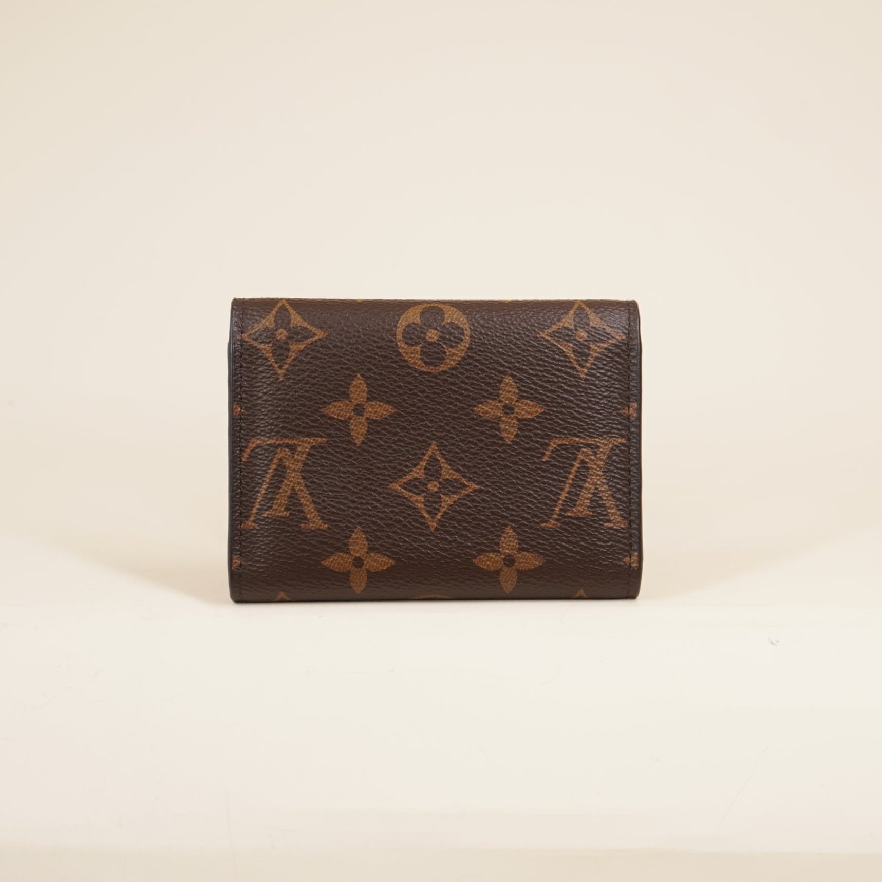 PRE-OWNED LV Damier Ebene Rosalie Coin Purse Rose Ballerine Wallet