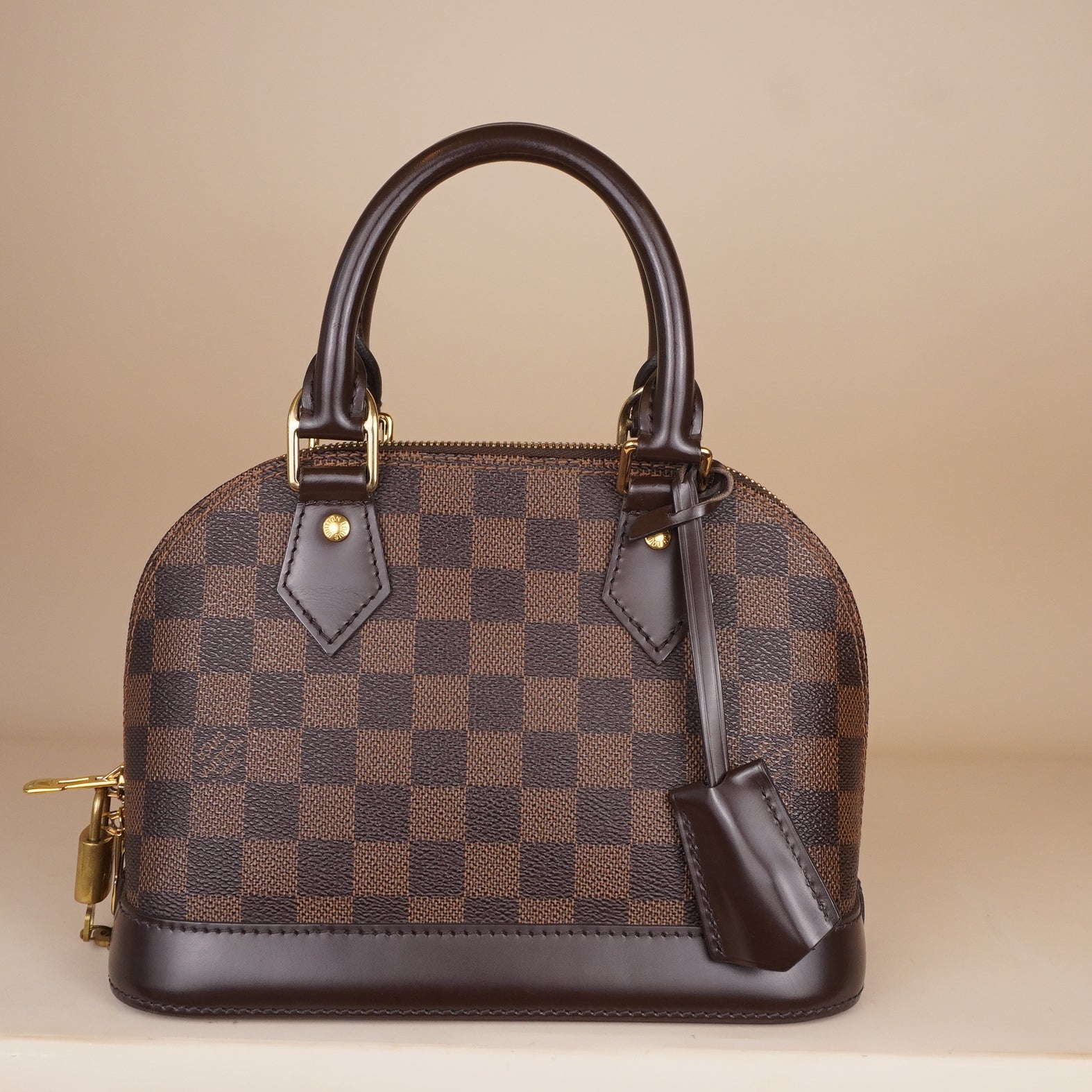 PRE-OWNED LV Damier Ebene Canvas Alma BB Shoulder Bag