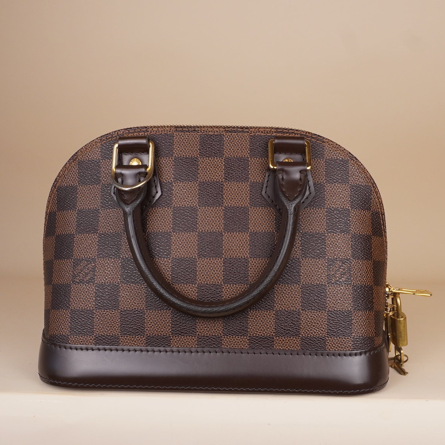 PRE-OWNED LV Damier Ebene Canvas Alma BB Shoulder Bag