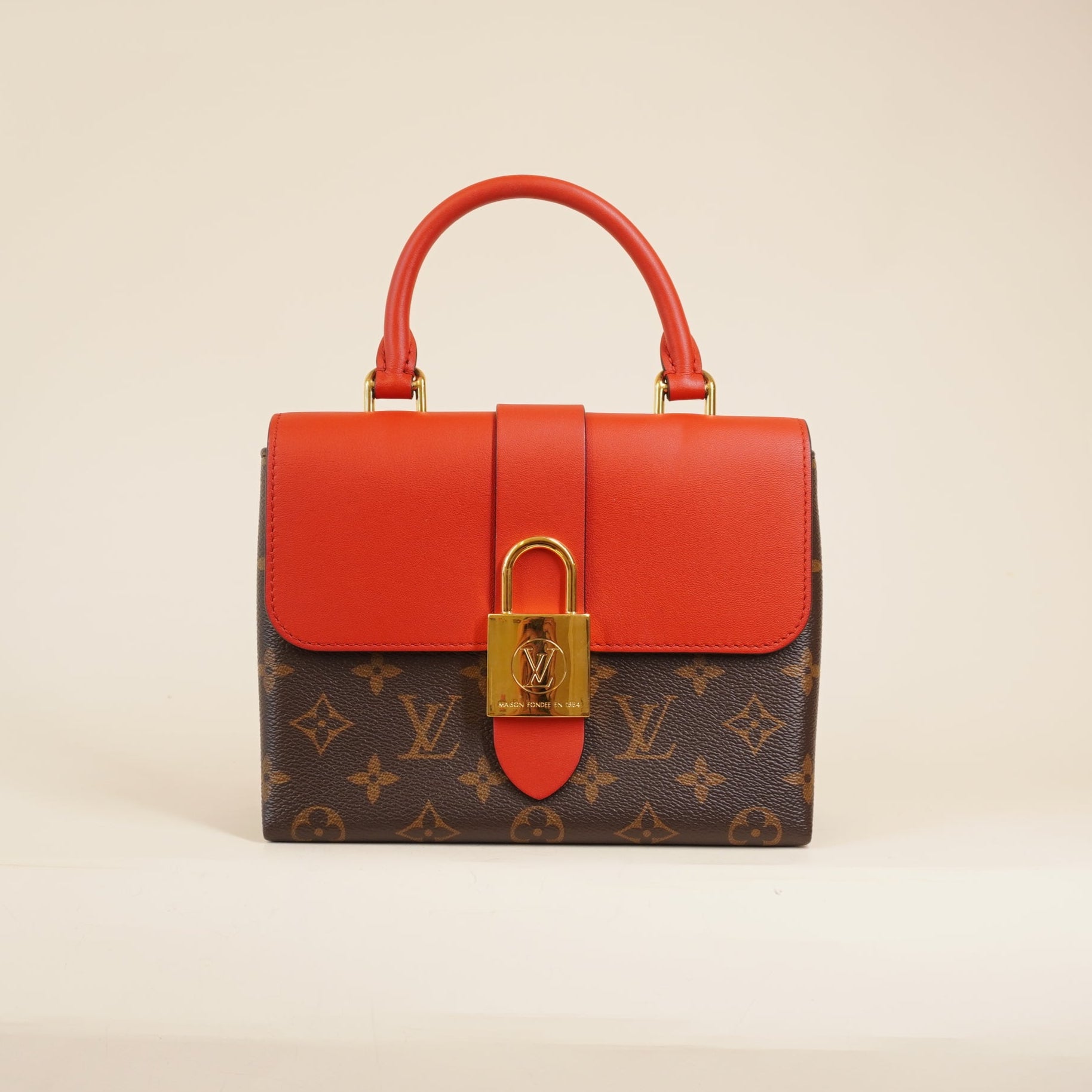PRE-OWNED LV Monogram Locky BB Coquelicot