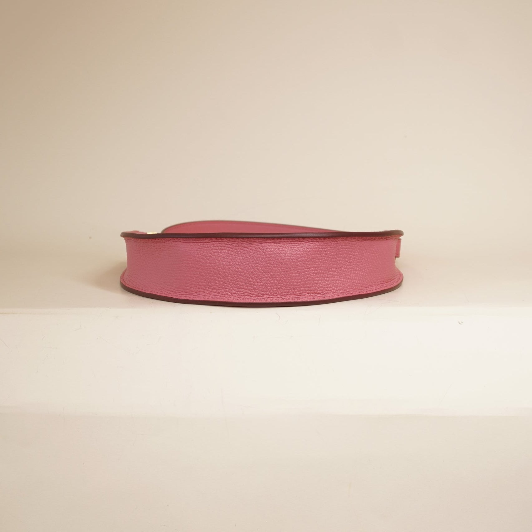 PRE-OWNED  Grainy Calfskin Mini Vlogo Hobo Bag Flamingo Pink