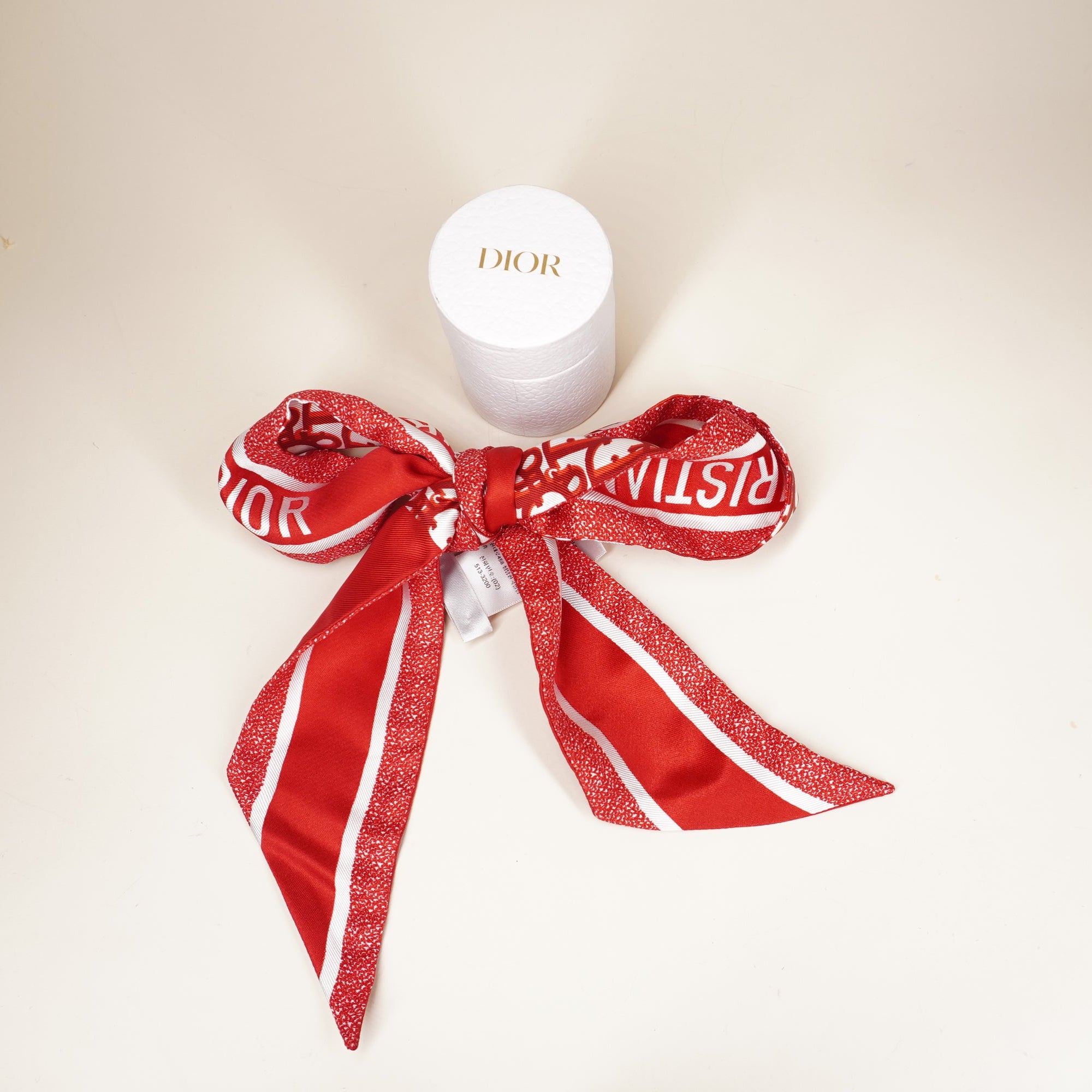 PRE-OWNED Silk Mitzah Oblique Red Scarf