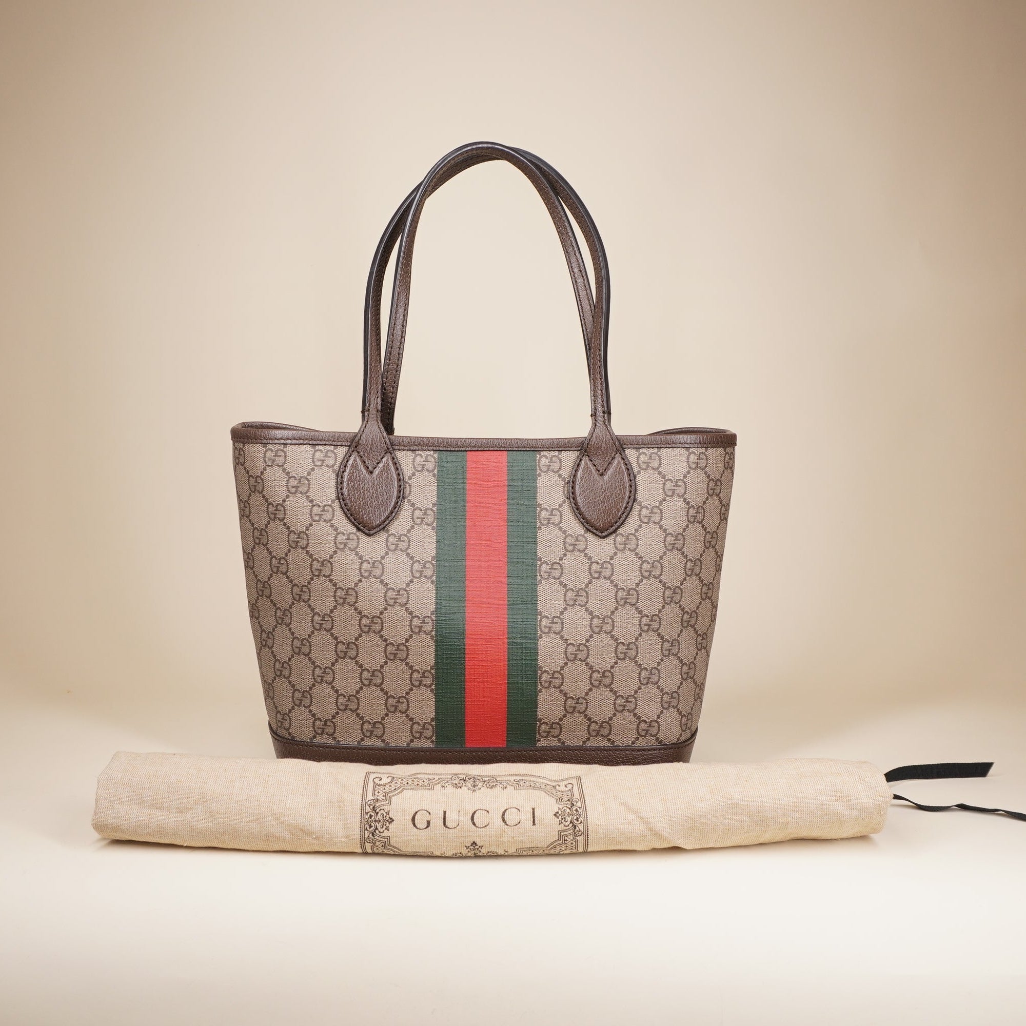 PRE-OWNED Ophidia Canvas Small Tote Shoulder Bag