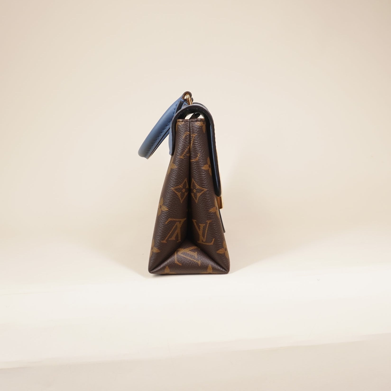 PRE-OWNED LV Monogram Locky BB Blue Shoulder Bag