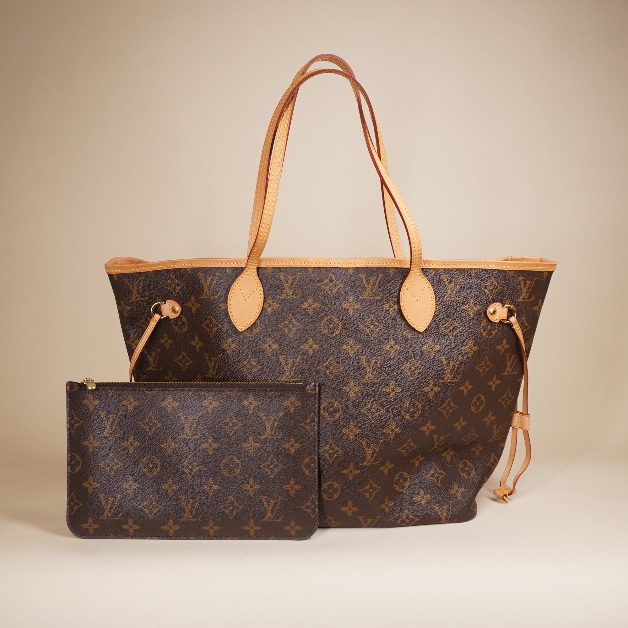 LV Monogram Canvas Neverfull MM Shoulder Bag