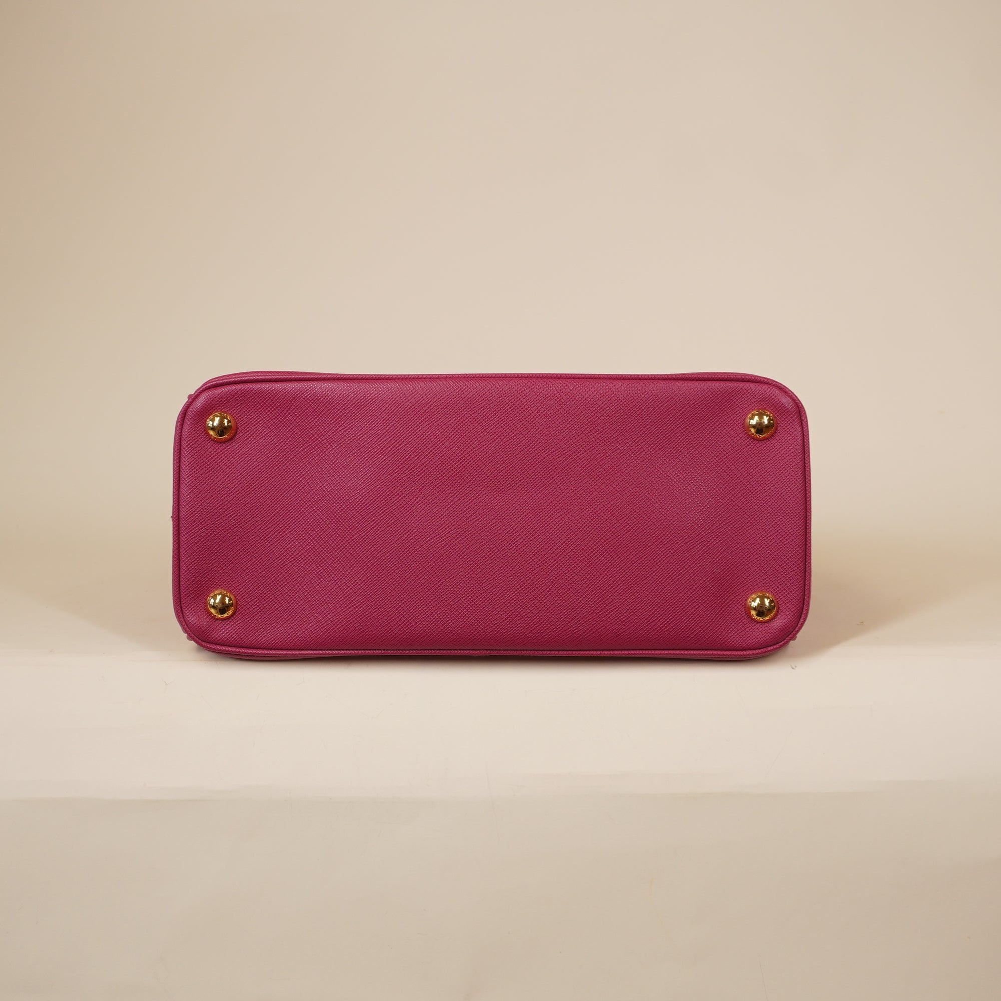 PRE-OWNED Saffiano Small Galleria Double Zip Shoulder Bag