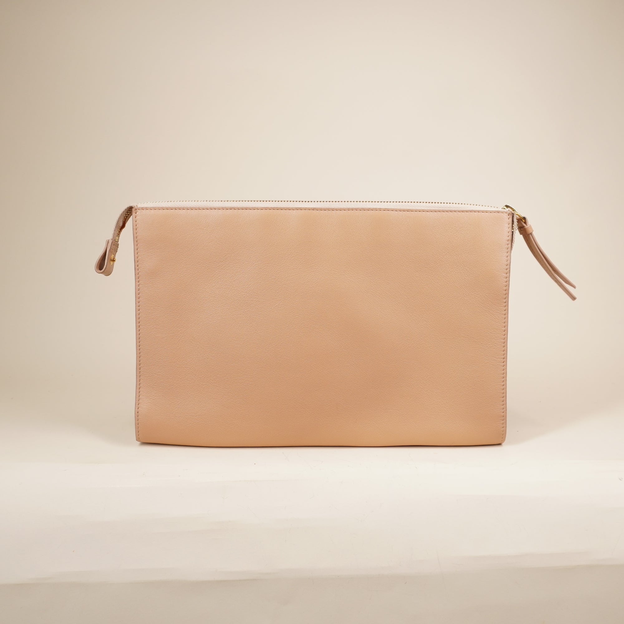 PRE-OWNED Logo Vick Pouch Leather Large