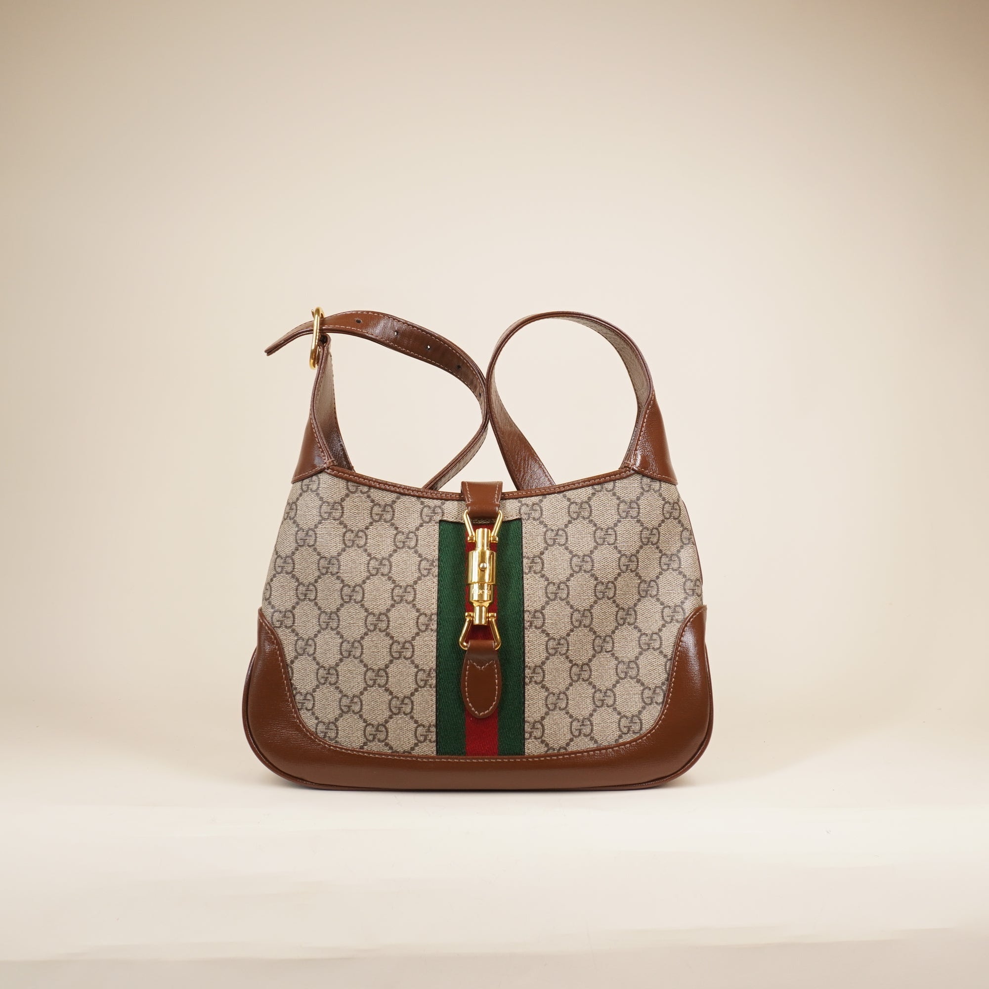 PRE-OWNED GG Supreme Monogram Small Jackie 1961 Shoulder Bag