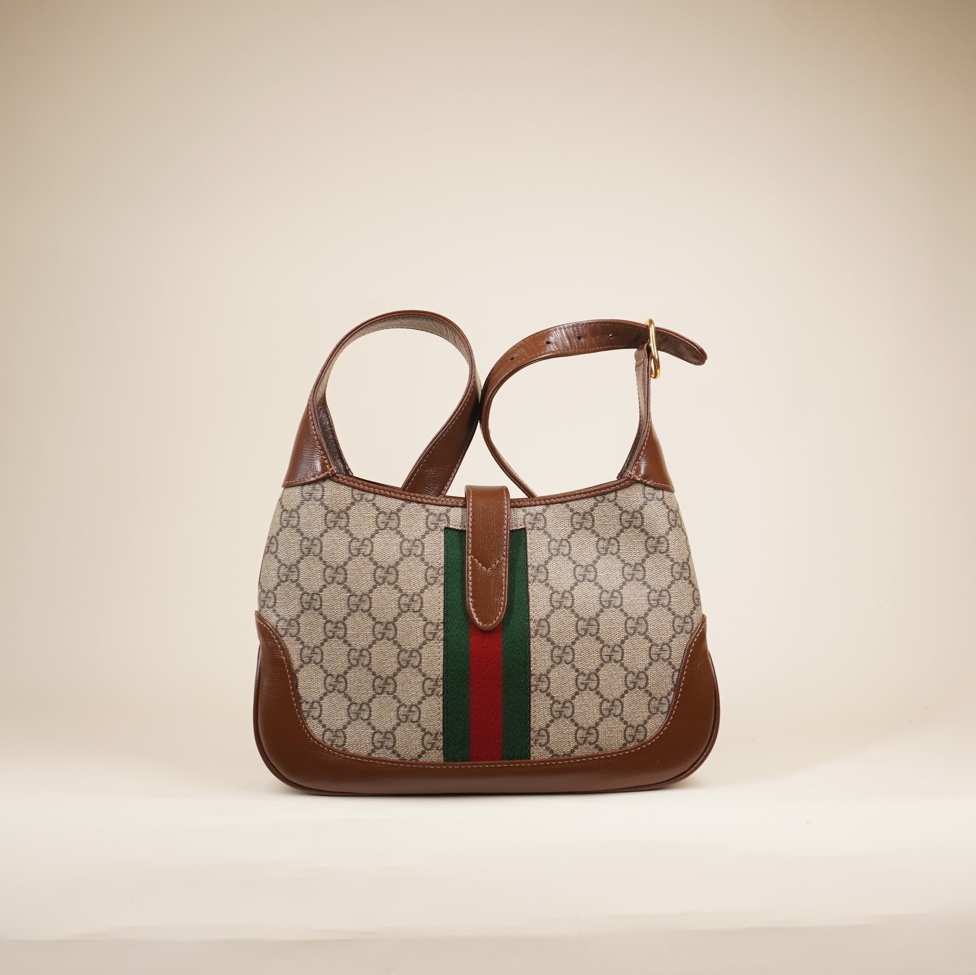 PRE-OWNED GG Supreme Monogram Small Jackie 1961 Shoulder Bag