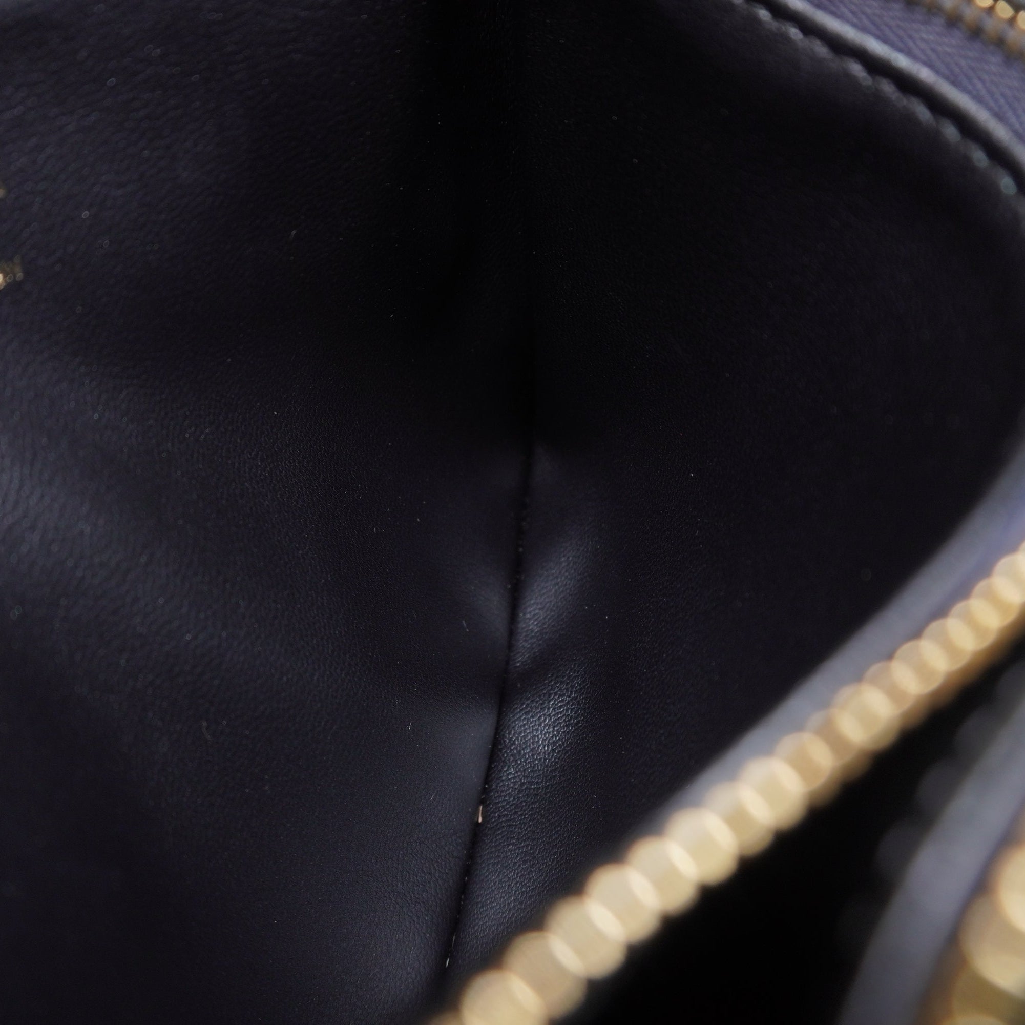 PRE-OWNED LV Black Crystals Lambskin Embossed Monogram Coussin BB