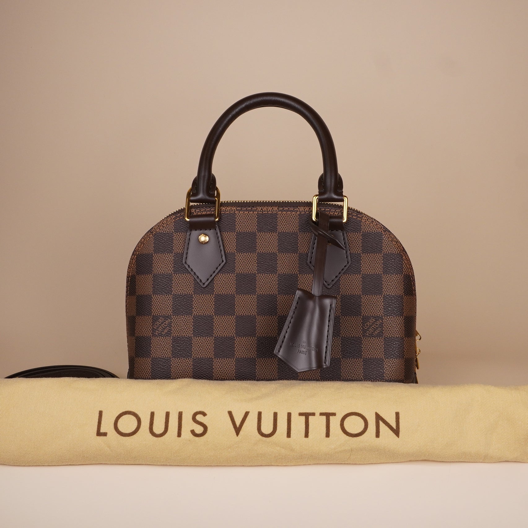 PRE-OWNED LV Damier Ebene Alma BB