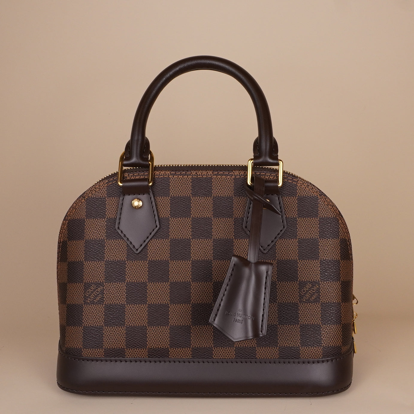 PRE-OWNED LV Damier Ebene Alma BB