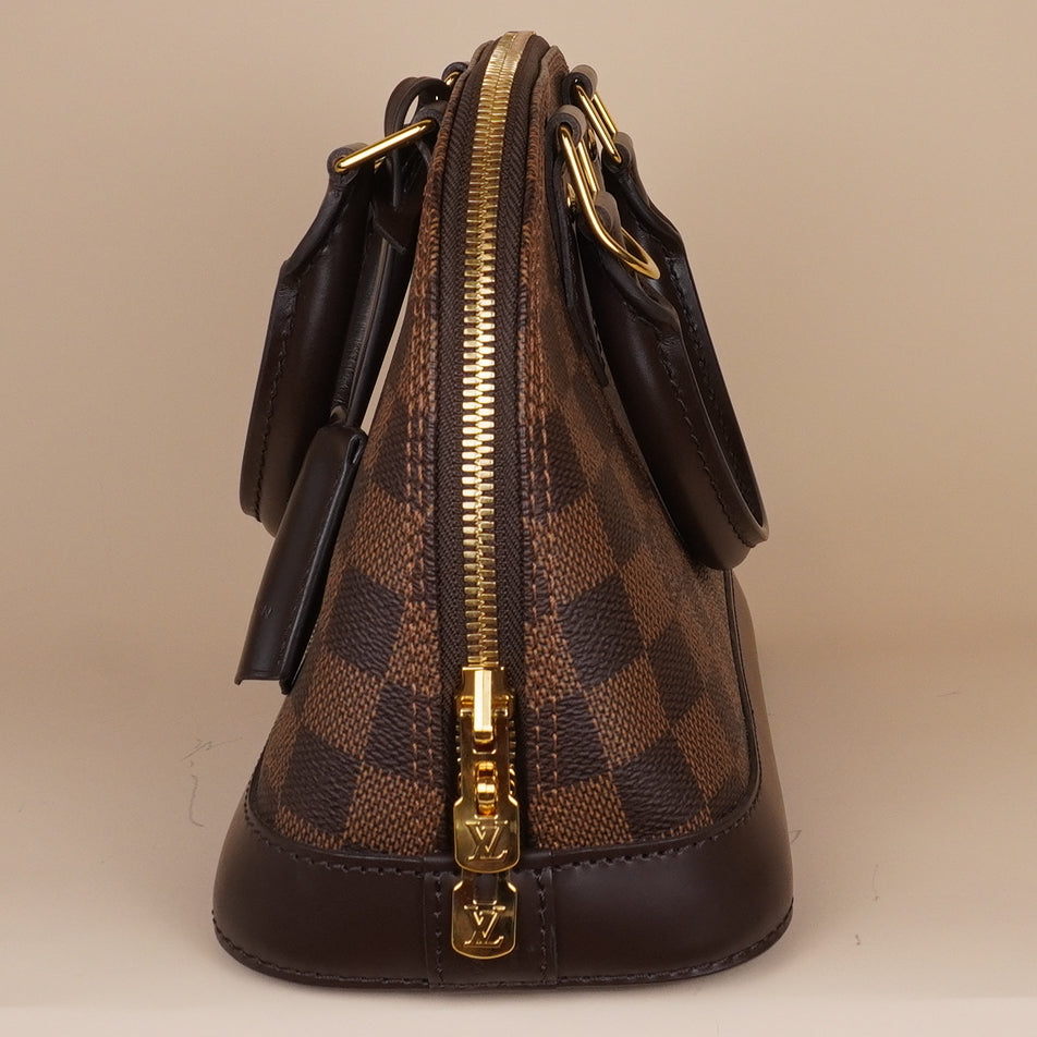 PRE-OWNED LV Damier Ebene Alma BB