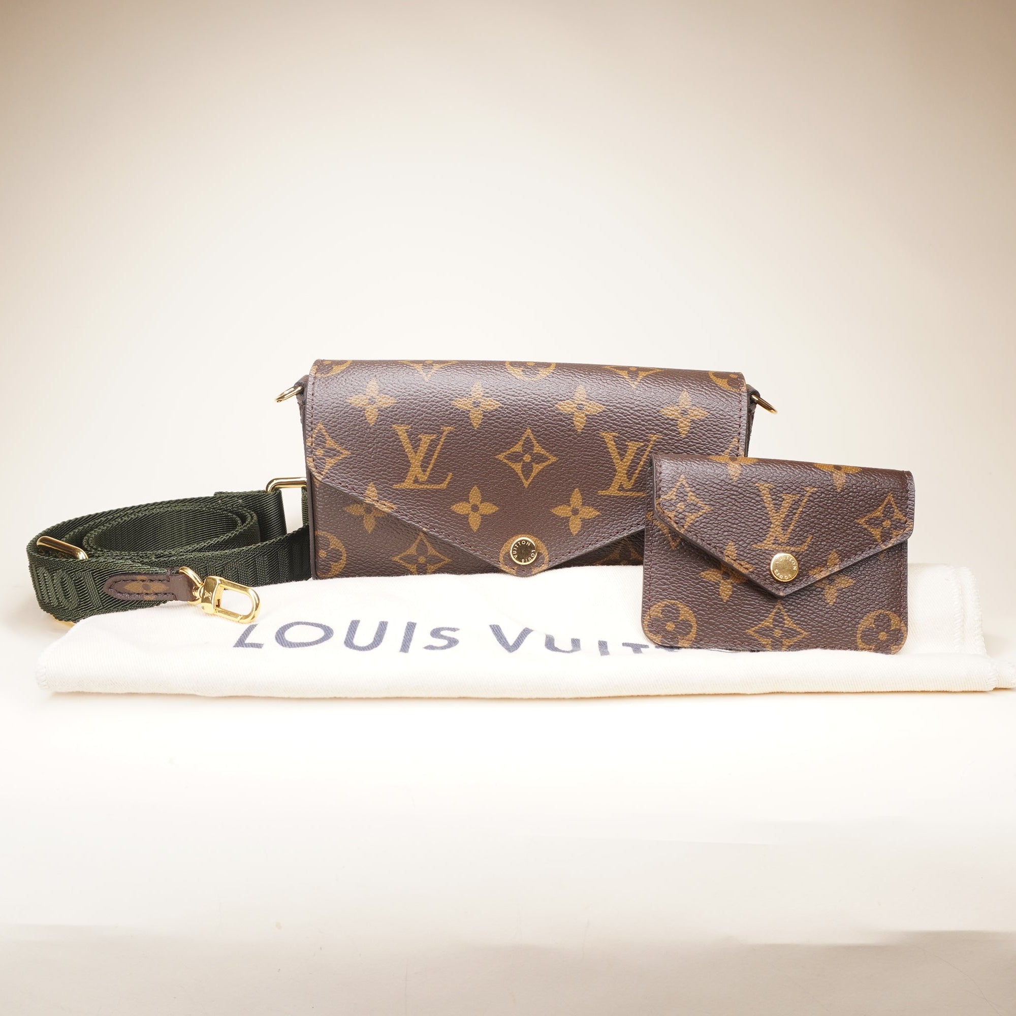 PRE-OWNED LV Monogram Felicie Strap And Go Crossbody Bag