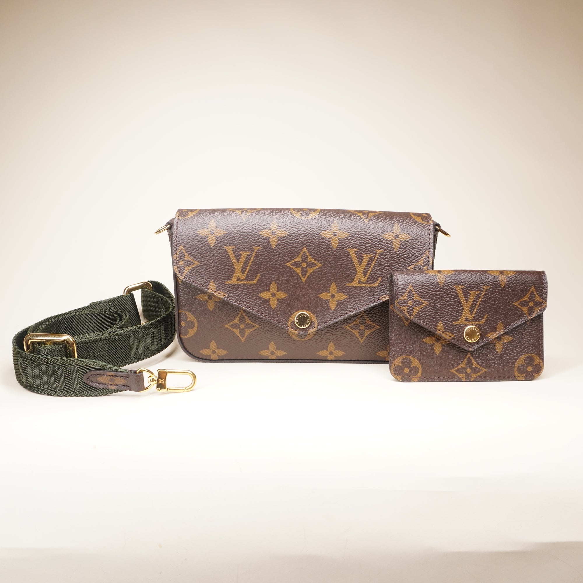 PRE-OWNED LV Monogram Felicie Strap And Go Crossbody Bag
