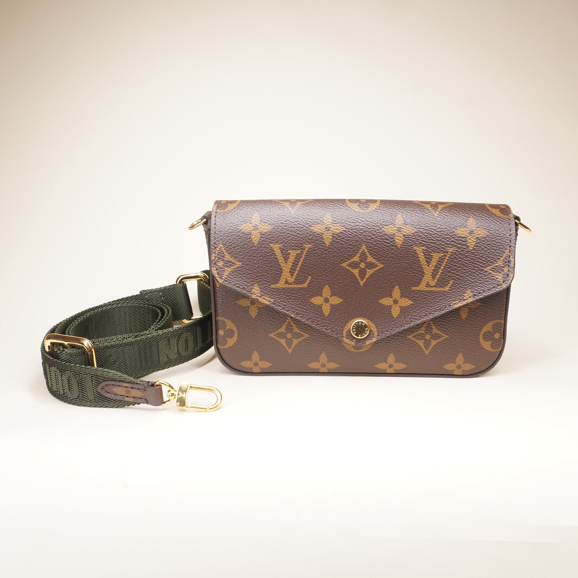 PRE-OWNED LV Monogram Felicie Strap And Go Crossbody Bag