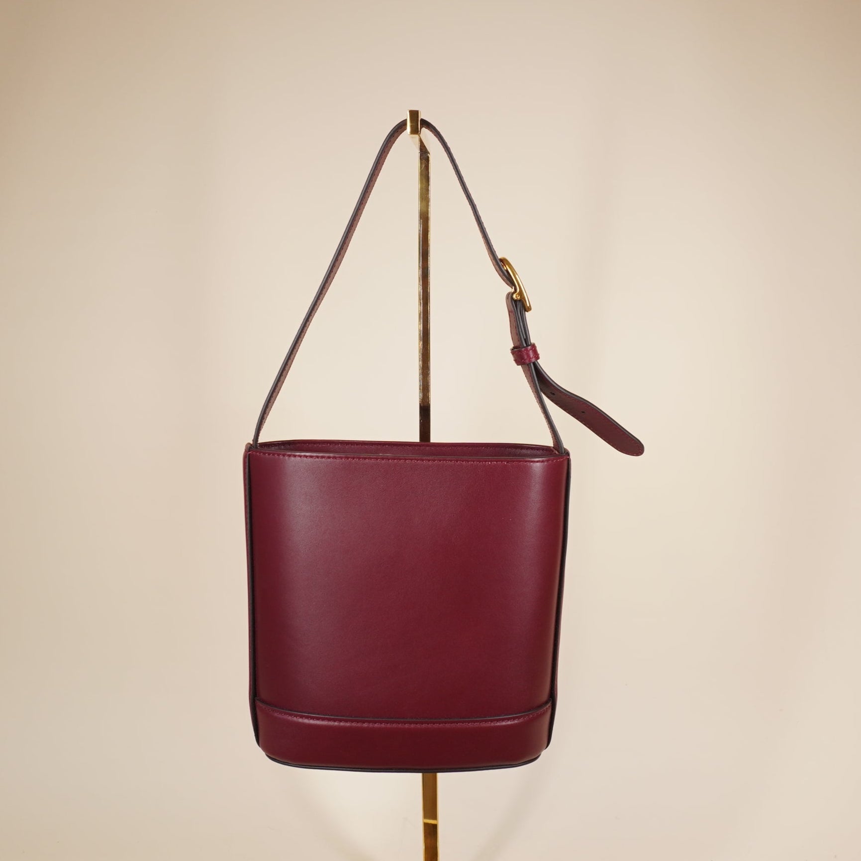 PRE-OWNED GG Burgundy 73 Small Bucket Shoulder Bag 