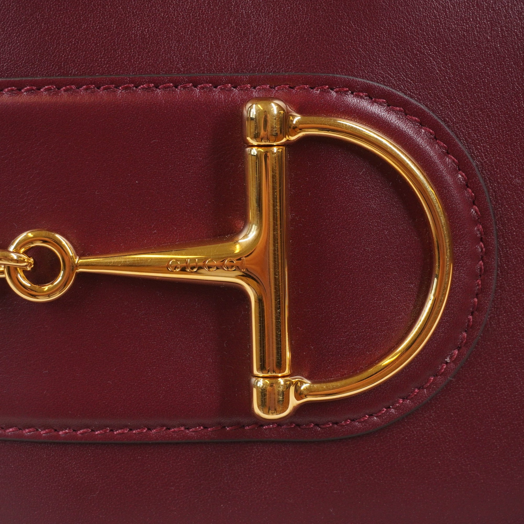 PRE-OWNED GG Burgundy 73 Small Bucket Shoulder Bag 