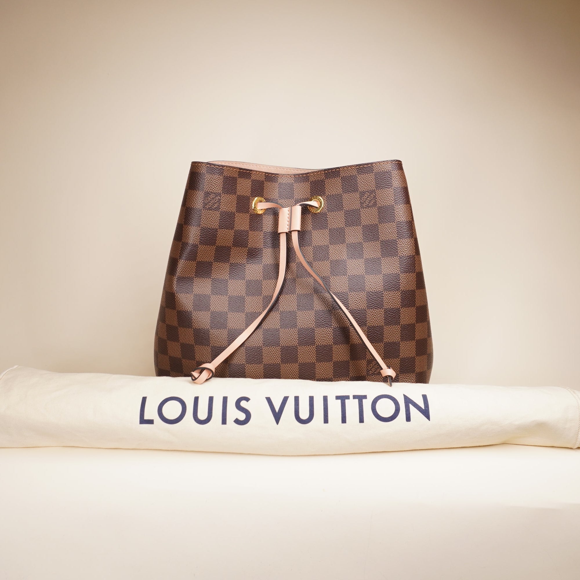 PRE-OWNED LV NeoNoe MM Damier Ebene Canvas Shoulder Bag