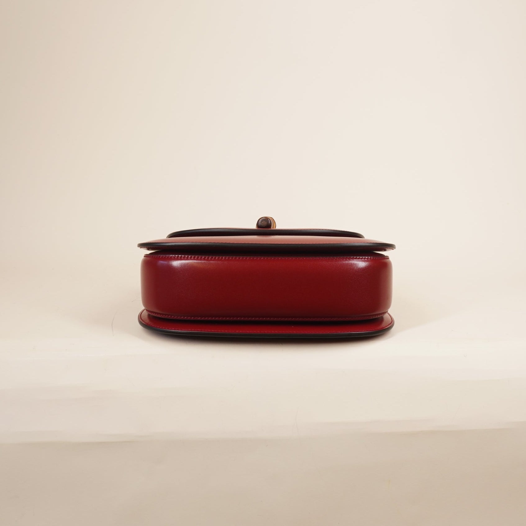 PRE-OWNED GG Red Small Bamboo 1947 Shoulder Bag